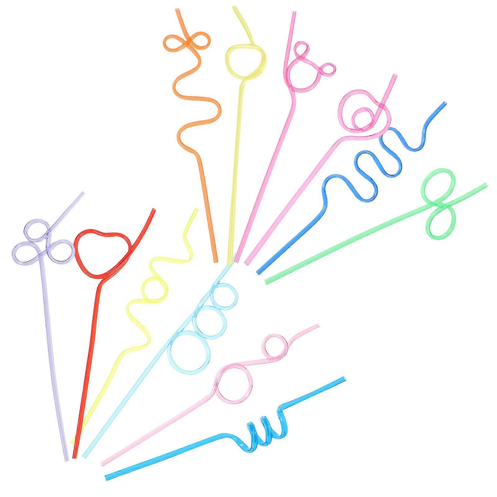 Creative Spiral for Party 36Pcs Colorful Reusable Straws