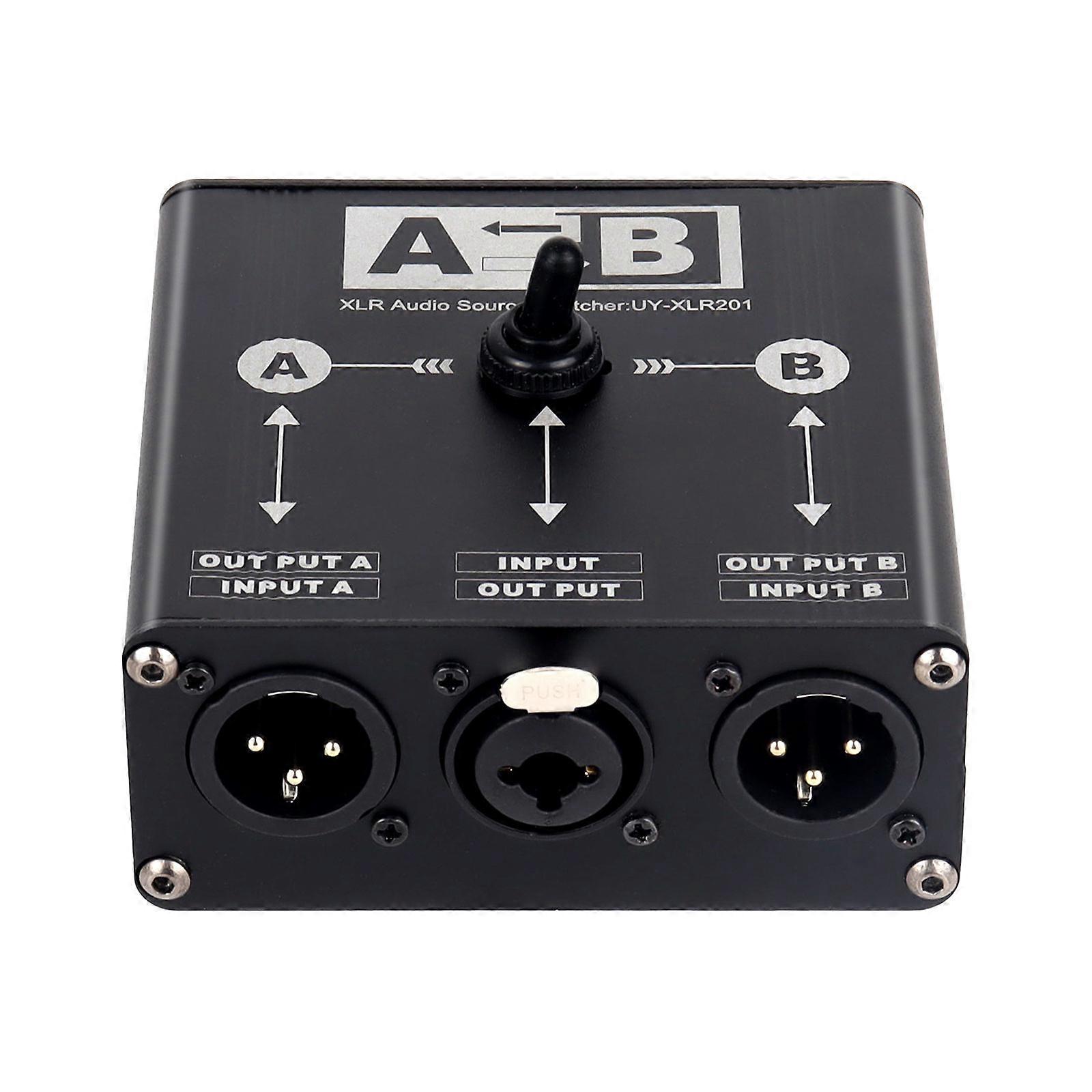 Passive XLR Sound Selectors 2 Input Single Output Metal Chassises Noiseless Switching For Studio Live Use Multicolor