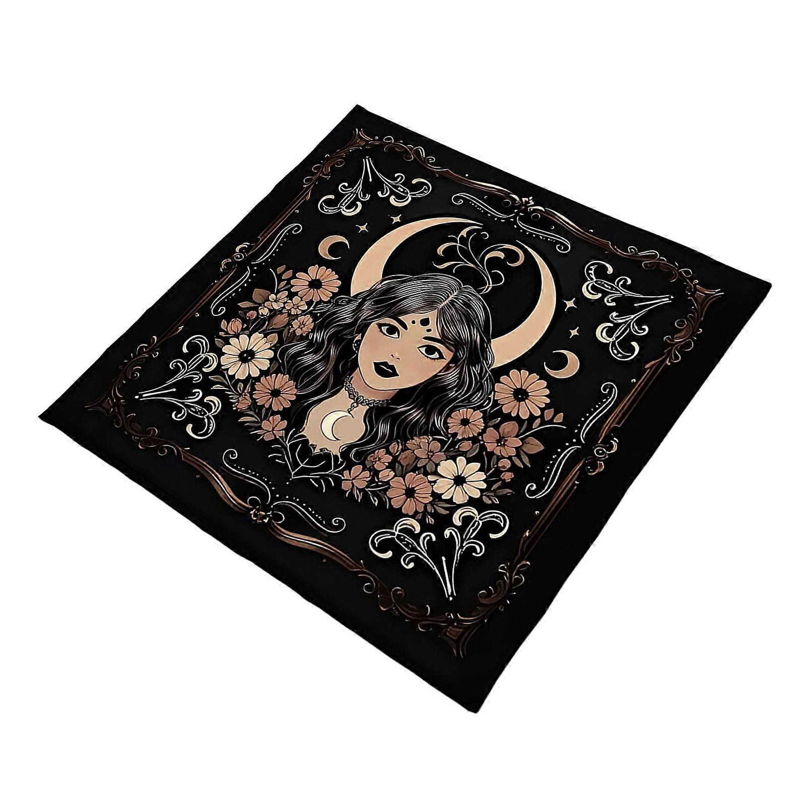 Square Witchcrafts Divination Mat Altars Tablecloth Board Game Card Pad Tarots Reading Table Cloth Tarots Gaming Mat  75x75cm