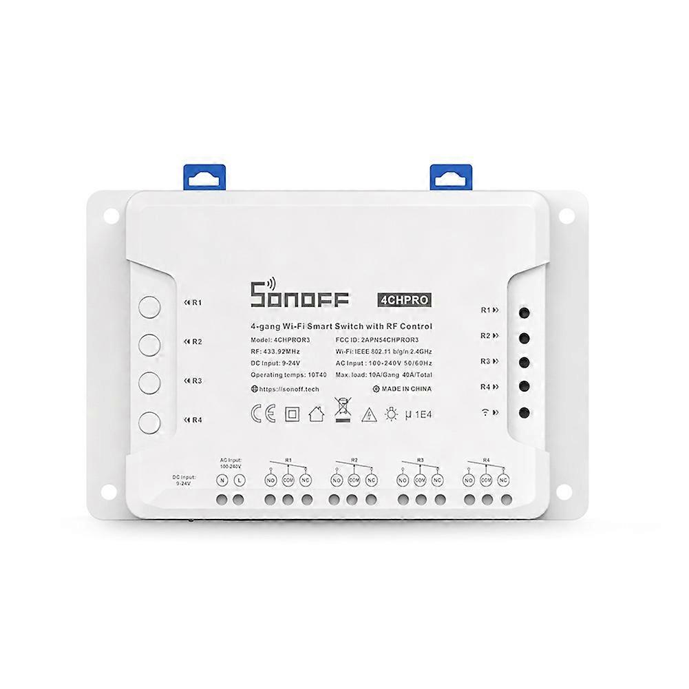 SONOFF 4CH PRO R3 4 Gang Smart WIFI Switch 433MHZ Din Rail Mounting Wireless Remote Control Timer DIY Switch Via Ewelink