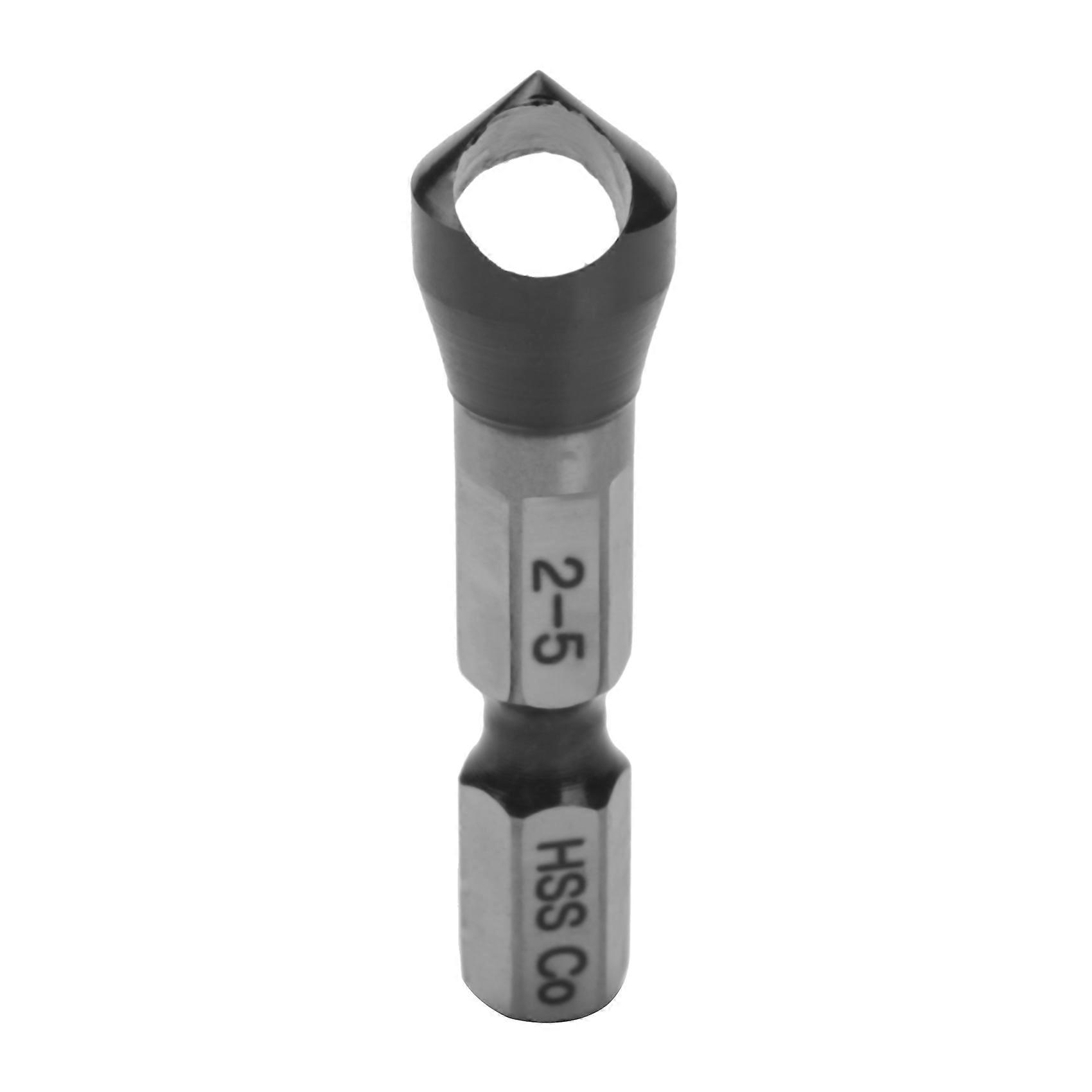 HRC89 TiAlN Coating 1/4Inch Hex Shank Countersink Drill Bit HSS-Co M35 Cobalt Deburring Chamfer Drill Bit 2-5mm