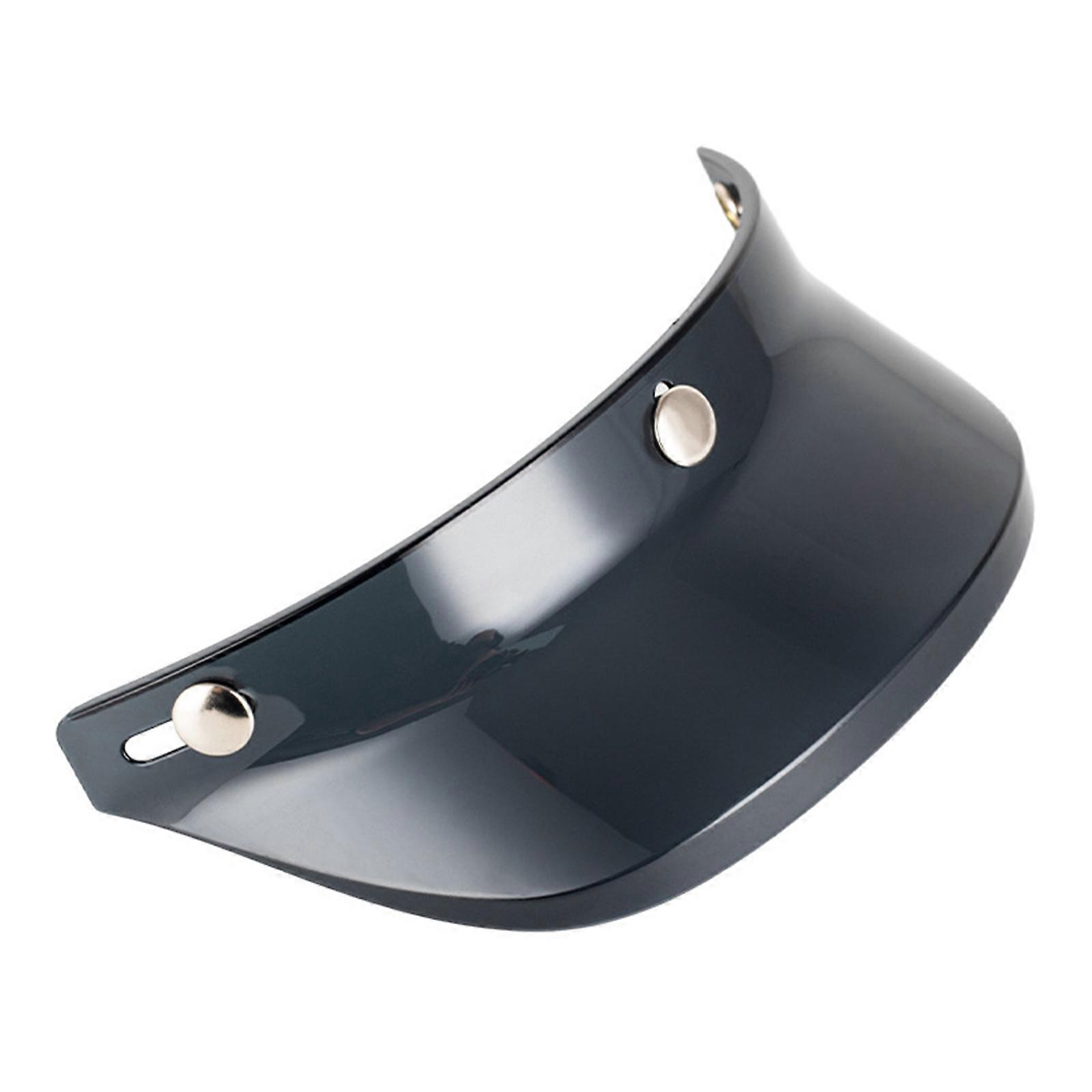 3 Snap-Button Visor Flip Up Wind Shield for Open Face Motorbike Helmet Half Open Face Helmet Brim Visor  Tea color