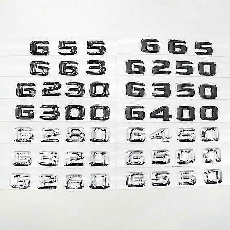 Shiny Black Rear Badge for G-Class SUV Models W461 W463 Multiple Variants
