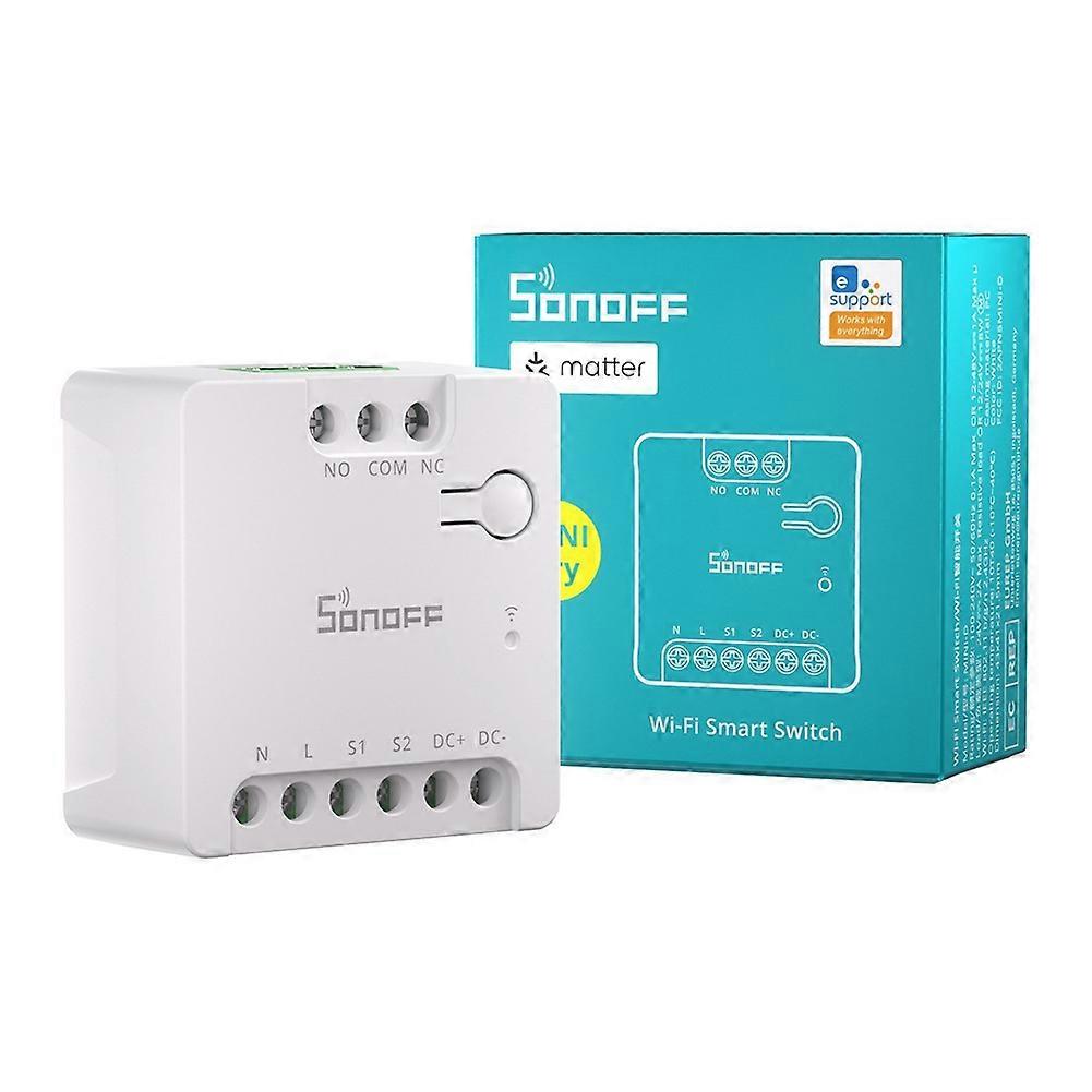SONOFF MINI-D Wi-Fi Matter Smart Switch Dry Contact Relay DC Low Power Motors for Garage Door Boilers Access Control System