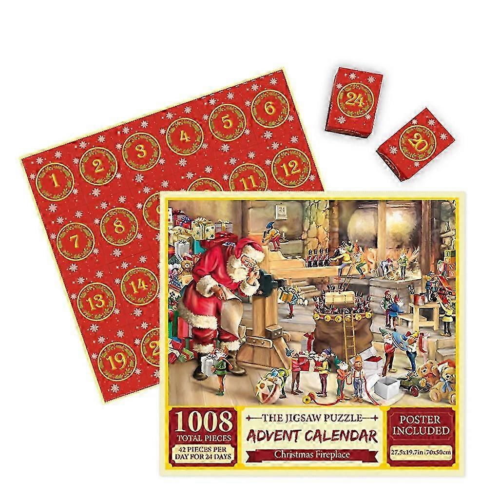 Advent Calendar Puzzle 1008 Piece Christmas Holiday Countdown Tradition