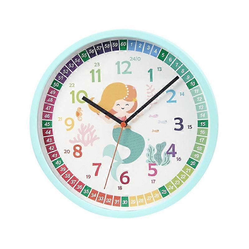 Early Learning Education Clock Telling Time Teaching Clock for Kids Wall Clock Colorful Children Clock, Easy to Read