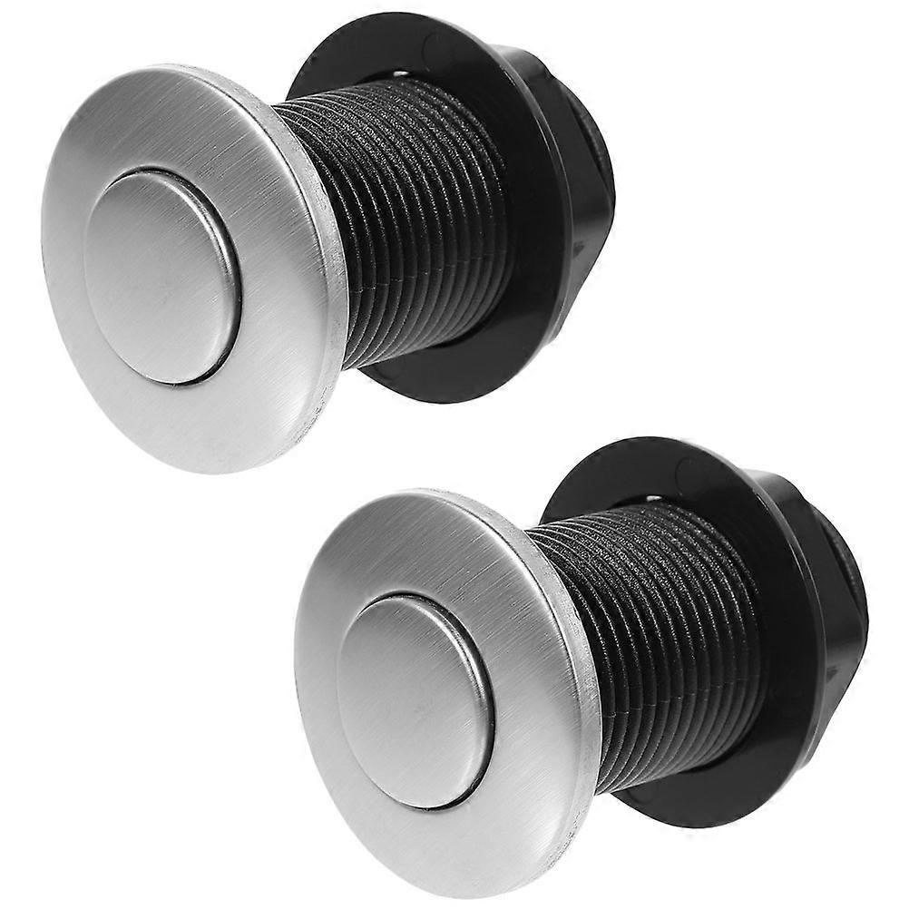 Garbage Disposal Air Switch Button for Replacement Use 2Pcs Black Color