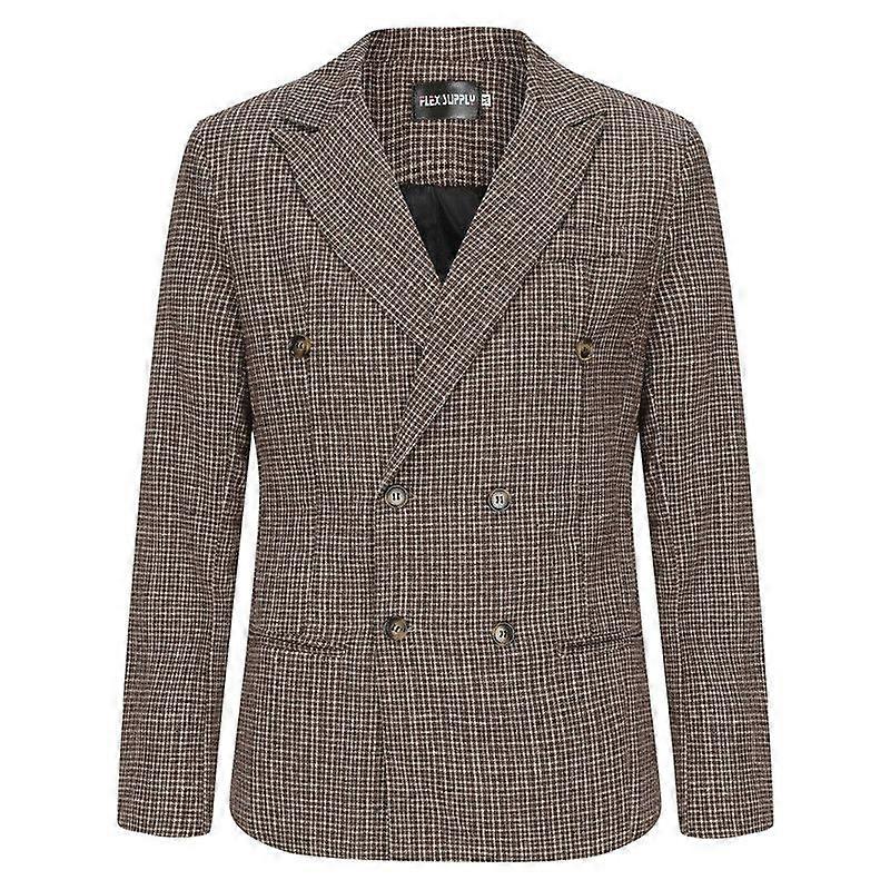 Double-breasted jacket for men Casual suit for men in large sizes