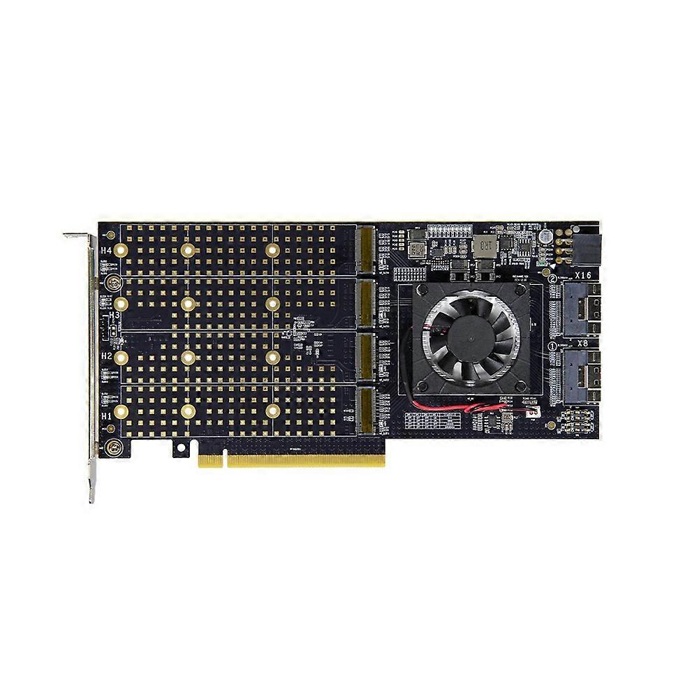 PCIe 3.0 to M.2 NVME Expansion Card 2-Port Slimsas PLX8749 Motherboard Free Split 4 Disk M.2 NVME Expansion Card