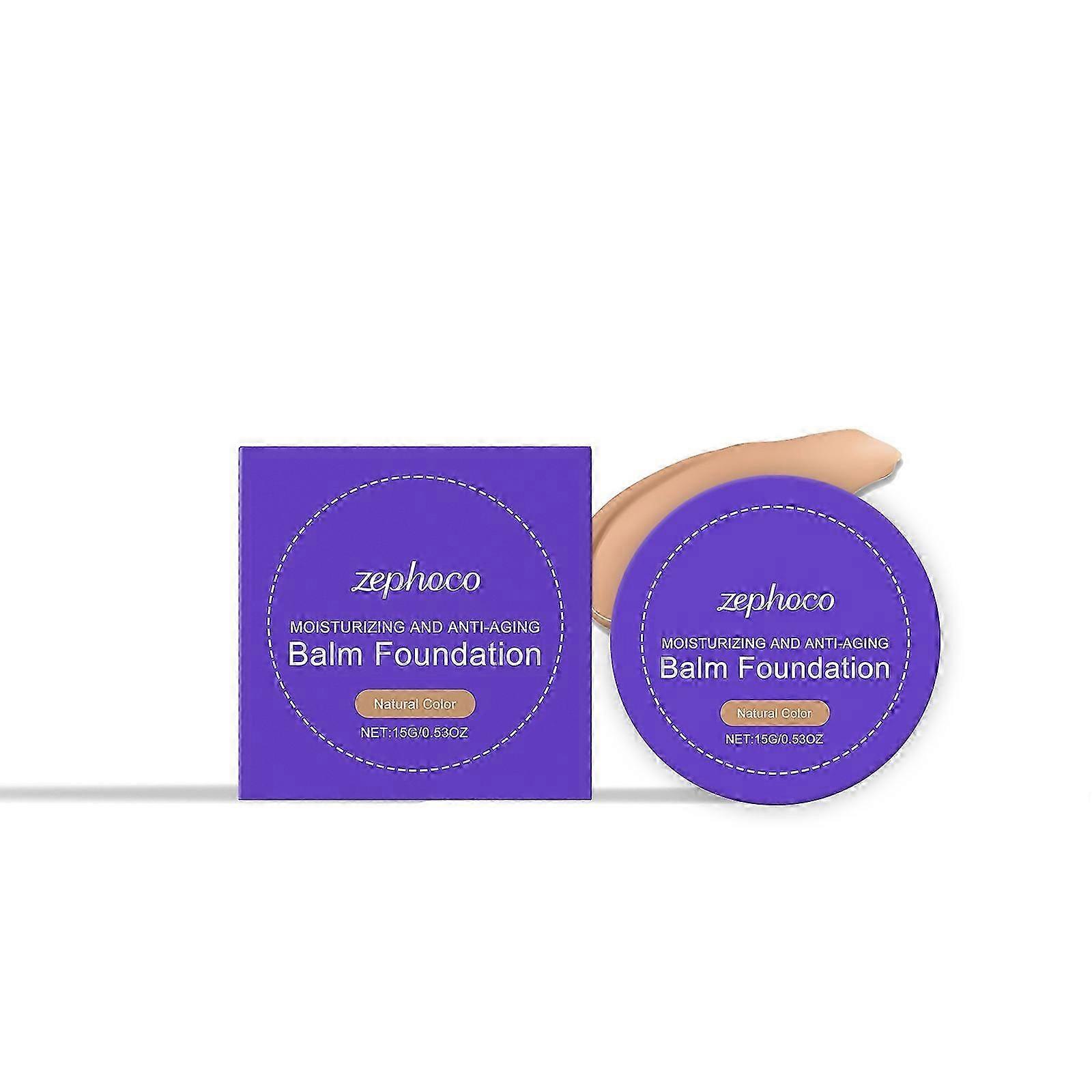 Zephoco Natural Color Moisturizing Foundation Cream Is Light And Adherent, Hydrating And Nourishing The Skin, Clearing Oily And Dry Skin, And Conceali