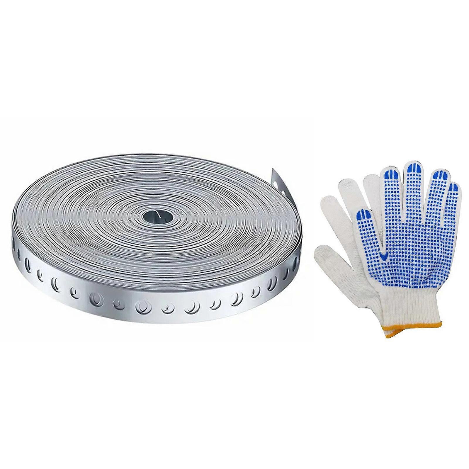 15m Galvanized Metal Strapping Punched Holes Metal Strap for Pipe Support and Sheet Metal Processing Fixing Multicolor