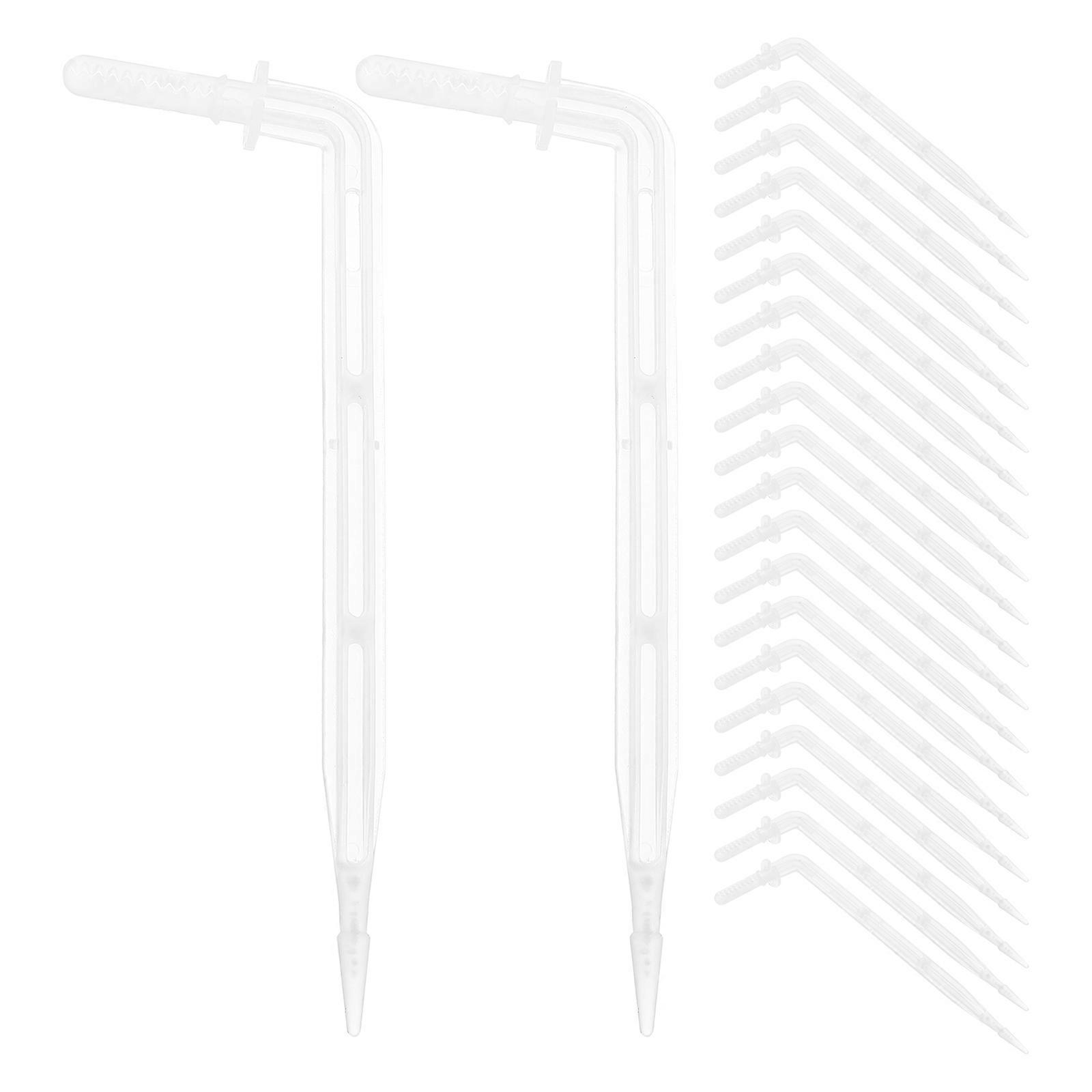 Curved Arrow Dripper Drip Irrigation System for Garden 50Pcs Transparent Pom