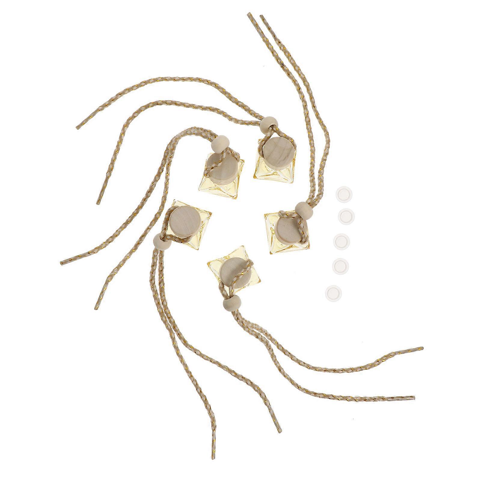 Yellow Car Perfume Diffuser for Aromatherapy 10Pcs Hanging Bottles