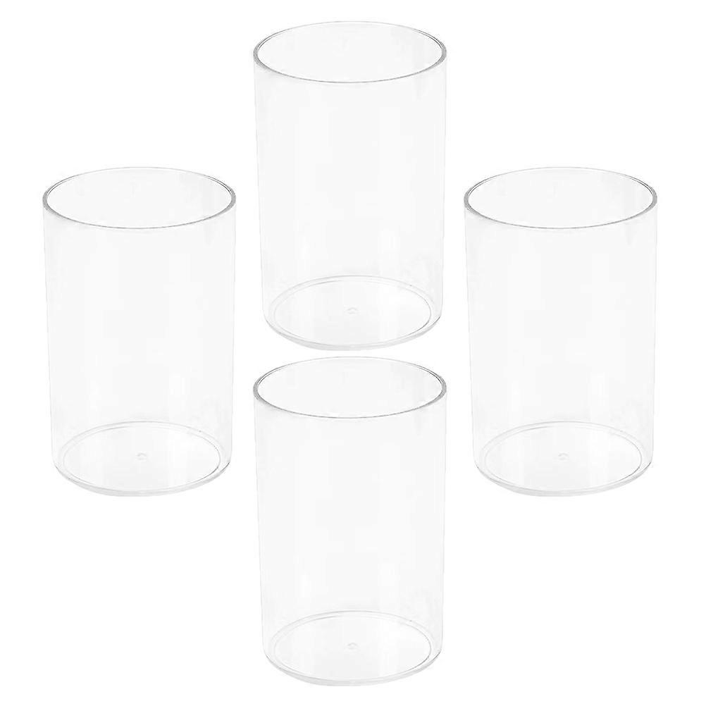 Transparent Makeup Brush Holder for Organizing 4Pcs Clear Storage Cups