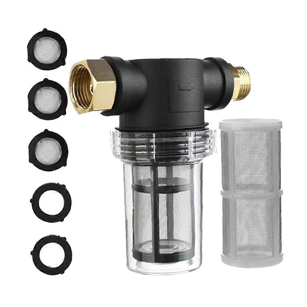 Inline Water Filter Hose Filter for Garden Hose 4Sets with Durable Metal Mesh