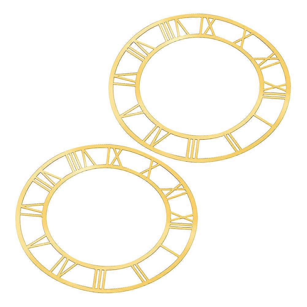 Roman Numeral Wall Clock Decorative Wall Sticker with 2Pcs for Entryway