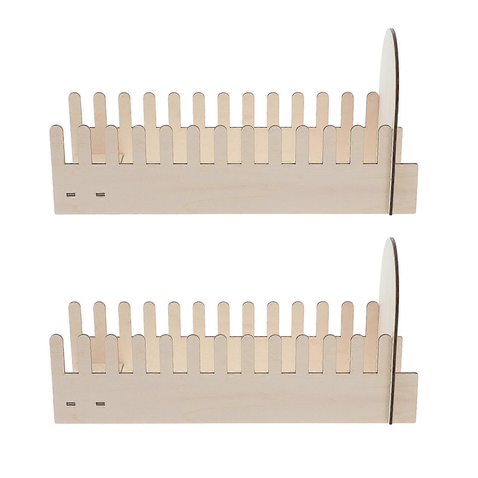Greeting Card Display Stand Wood Holder for Postcards 2Pcs Display Rack