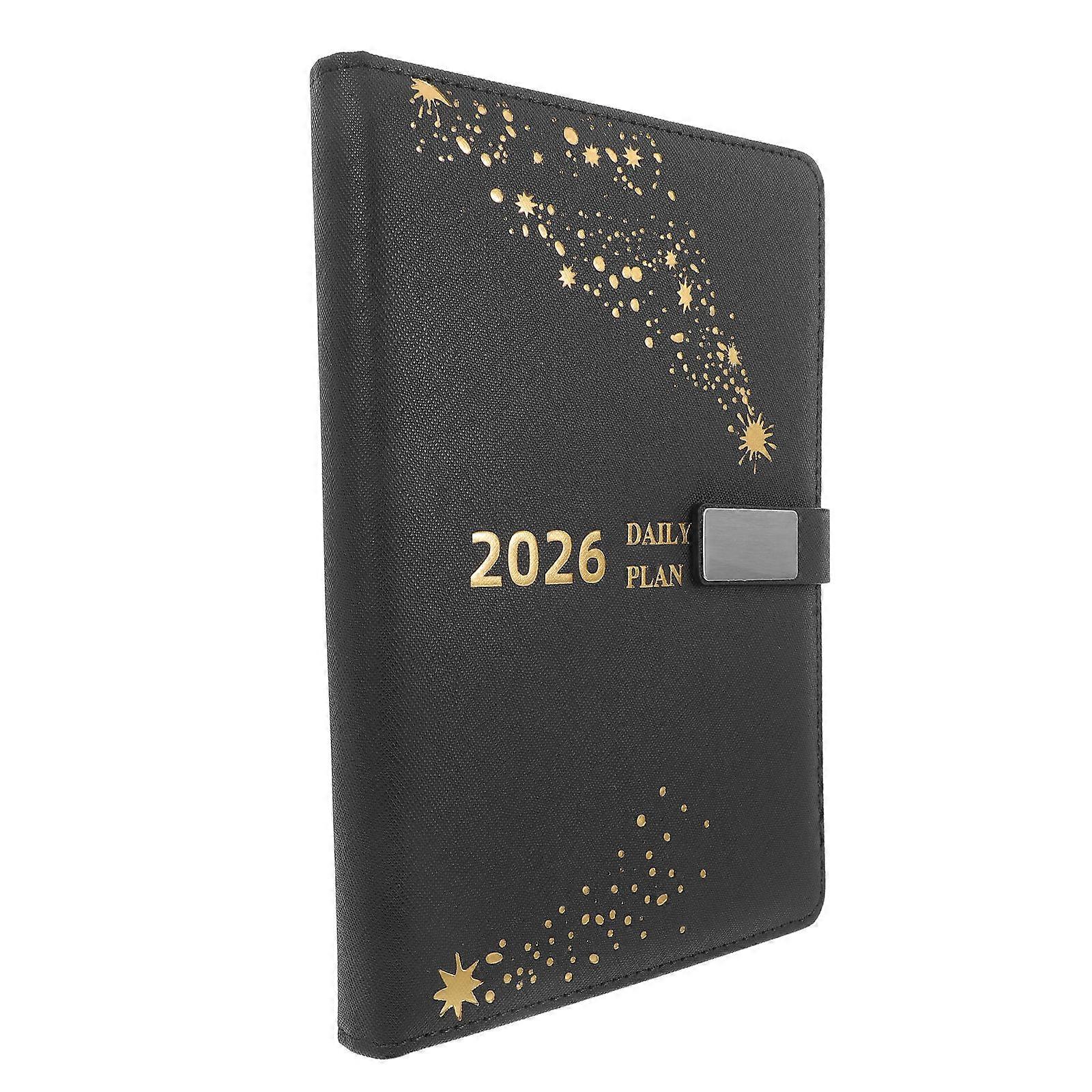 Daily Planner Notebook 5Pcs for Personal Use with PU Cover in Black