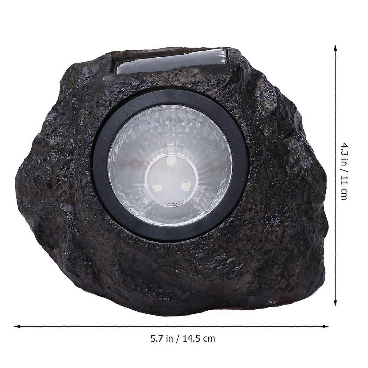 Solar Panel Lights Outdoor Stone Lamp for Lighting 3Pcs Garden Pathway