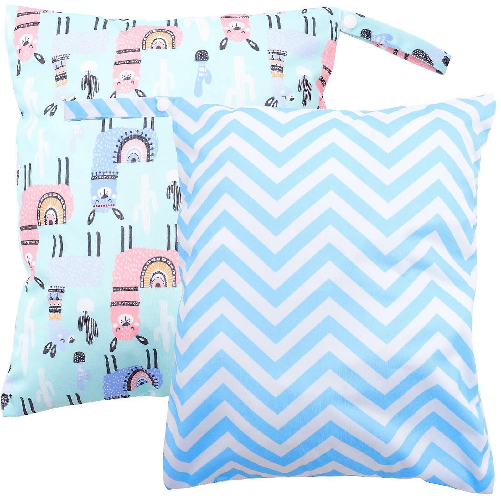 Wet Dry Bag Diaper Bag for Storage Use 2Pcs Assorted Color Waterproof Design