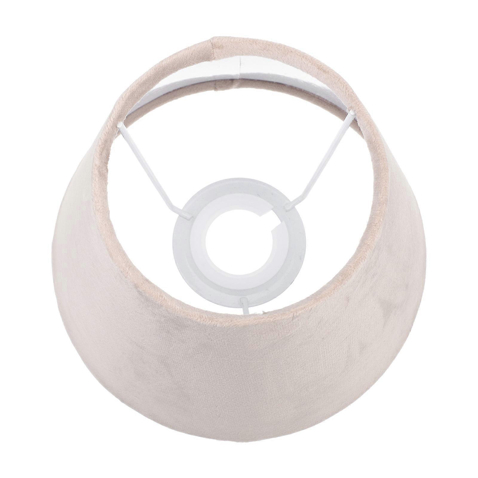 Chic Light Grey Velour Cloth Table Lamp Shade for Home Use Practical Decorative Cover 1Pc