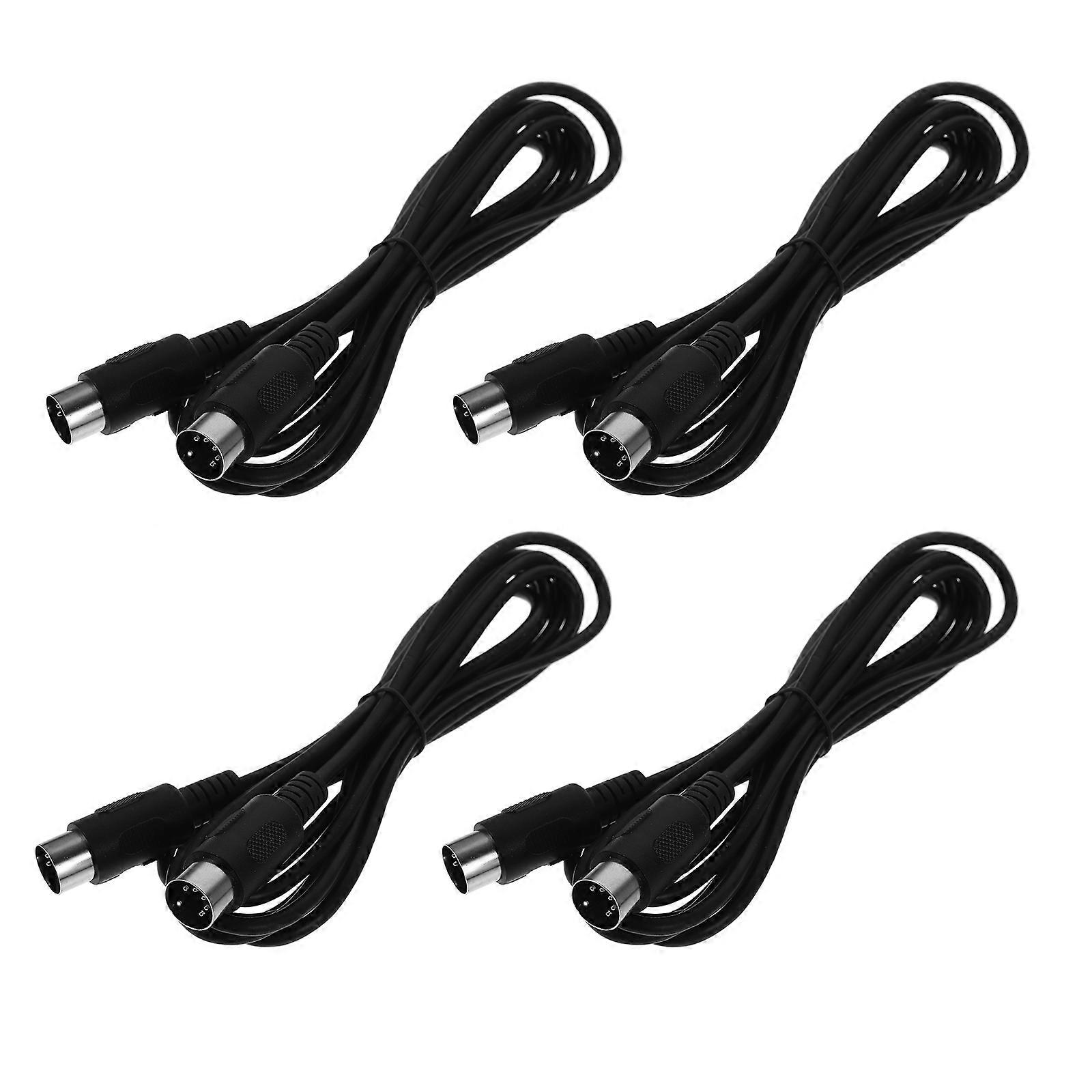 Midi Cable 8Pcs Musical Instrument Line with 5-Pin Connector for Computer Use