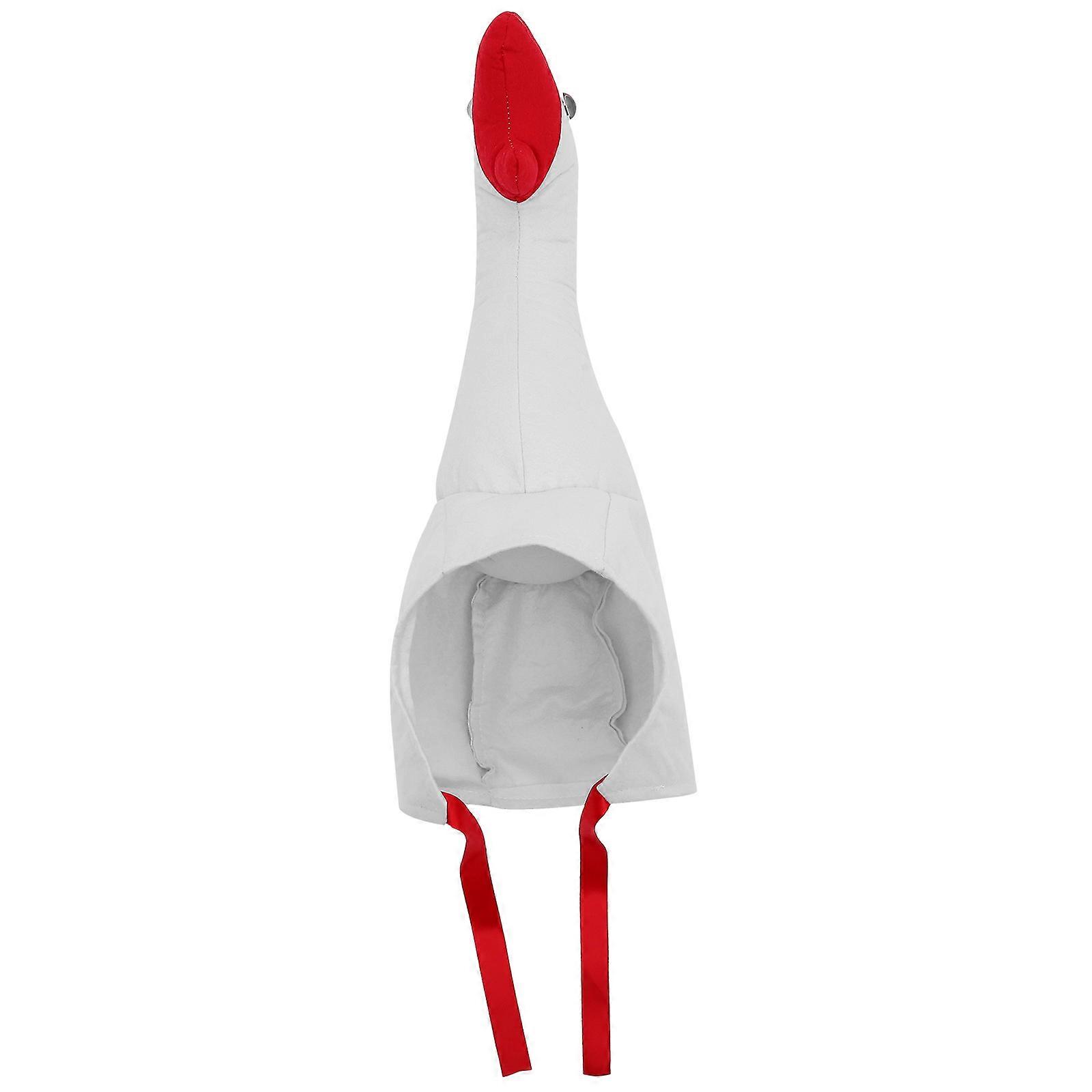 Plush Goose Hat Prop for Cosplay 2Pcs Headgear