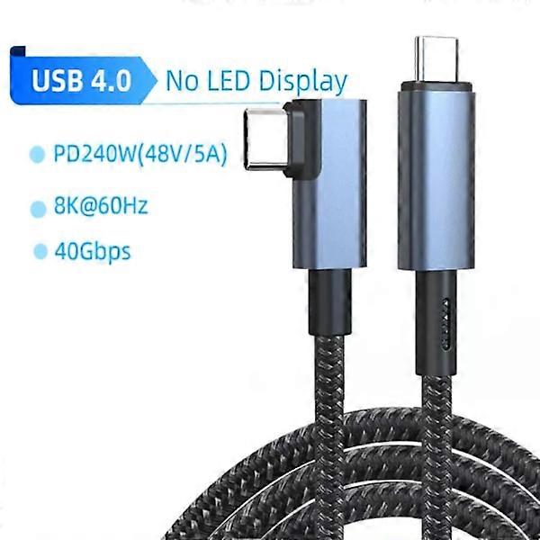 Thunderbolt 4 USB4.0 with Angled Display 40Gbps Type-C to C PD240W Lightning Fast Charging 8K@60Hz for Macbook compatible with iPad~04234