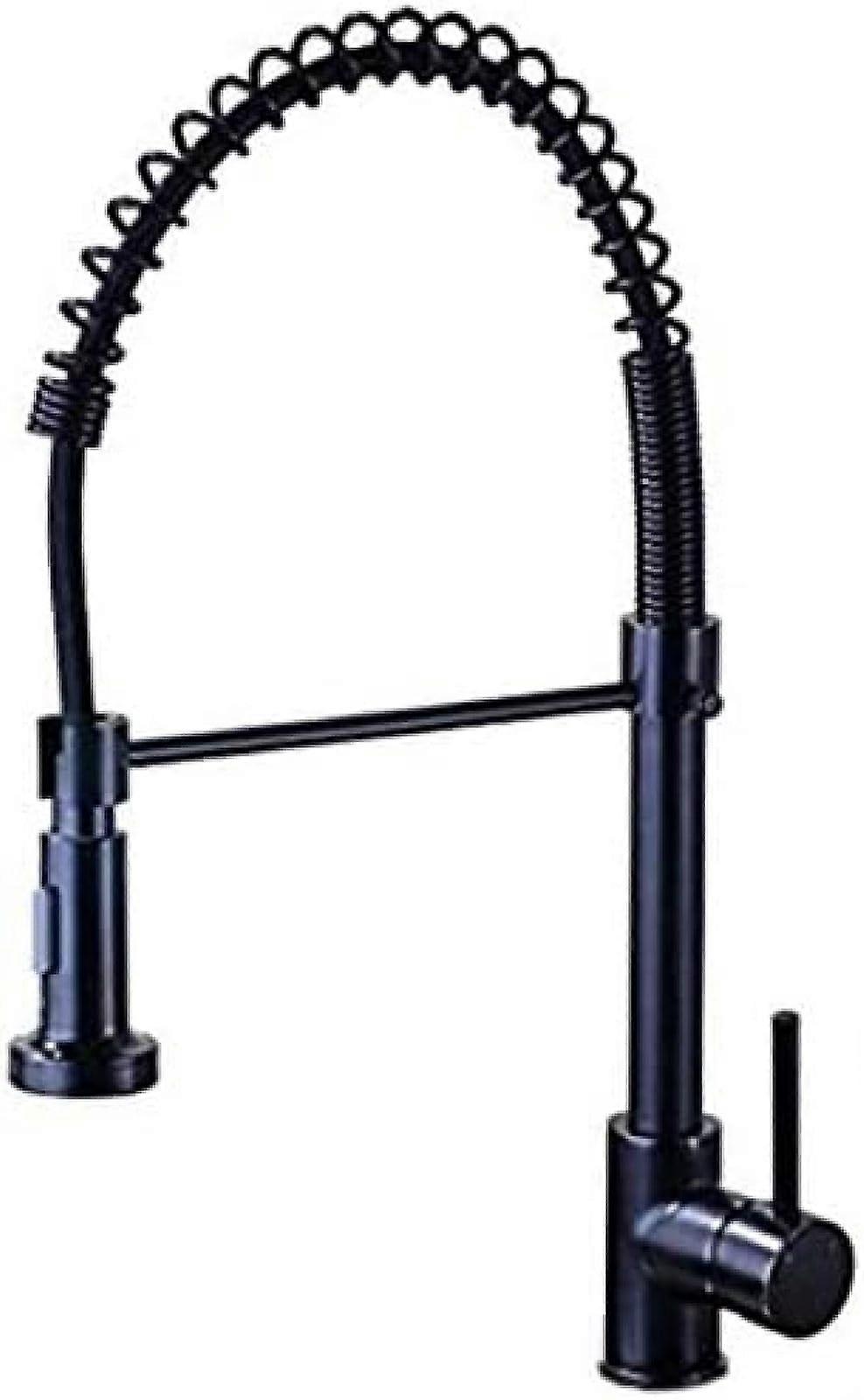 Oil Rubbed Bronze Pull Down Kitchen Faucet Solid Brass Swivel Spout Deck Mounted with Cover Plate