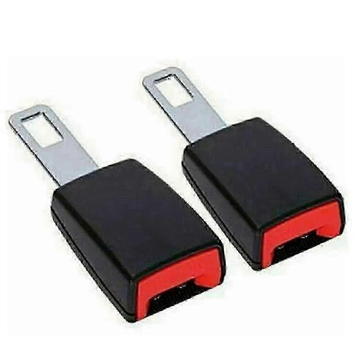 2x adjustable auto safety belt extension buckle locking clip