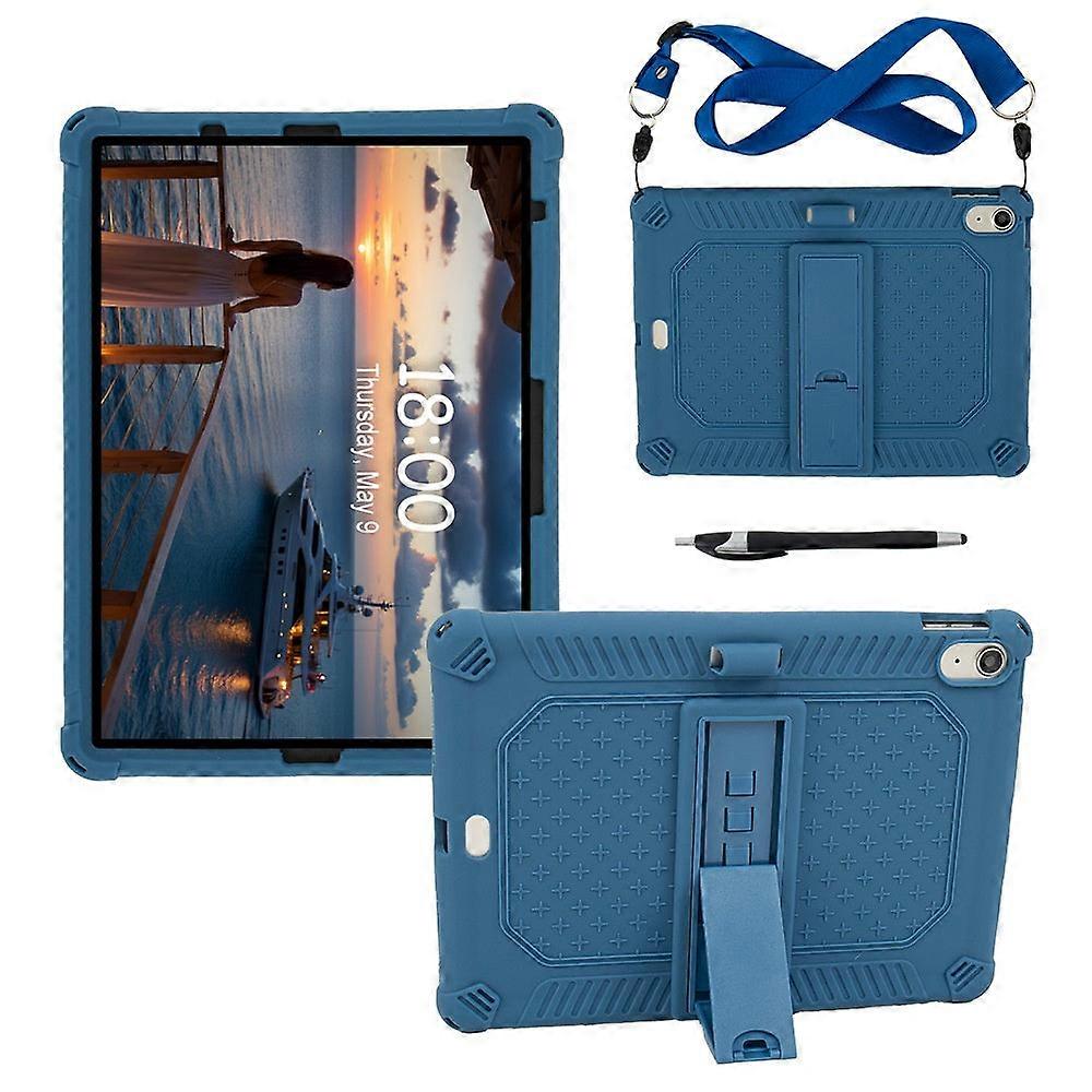 Case For Ipad Mini 1/2/3 Dark Blue Lanyard Capacitive Stylus Soft Full Edging