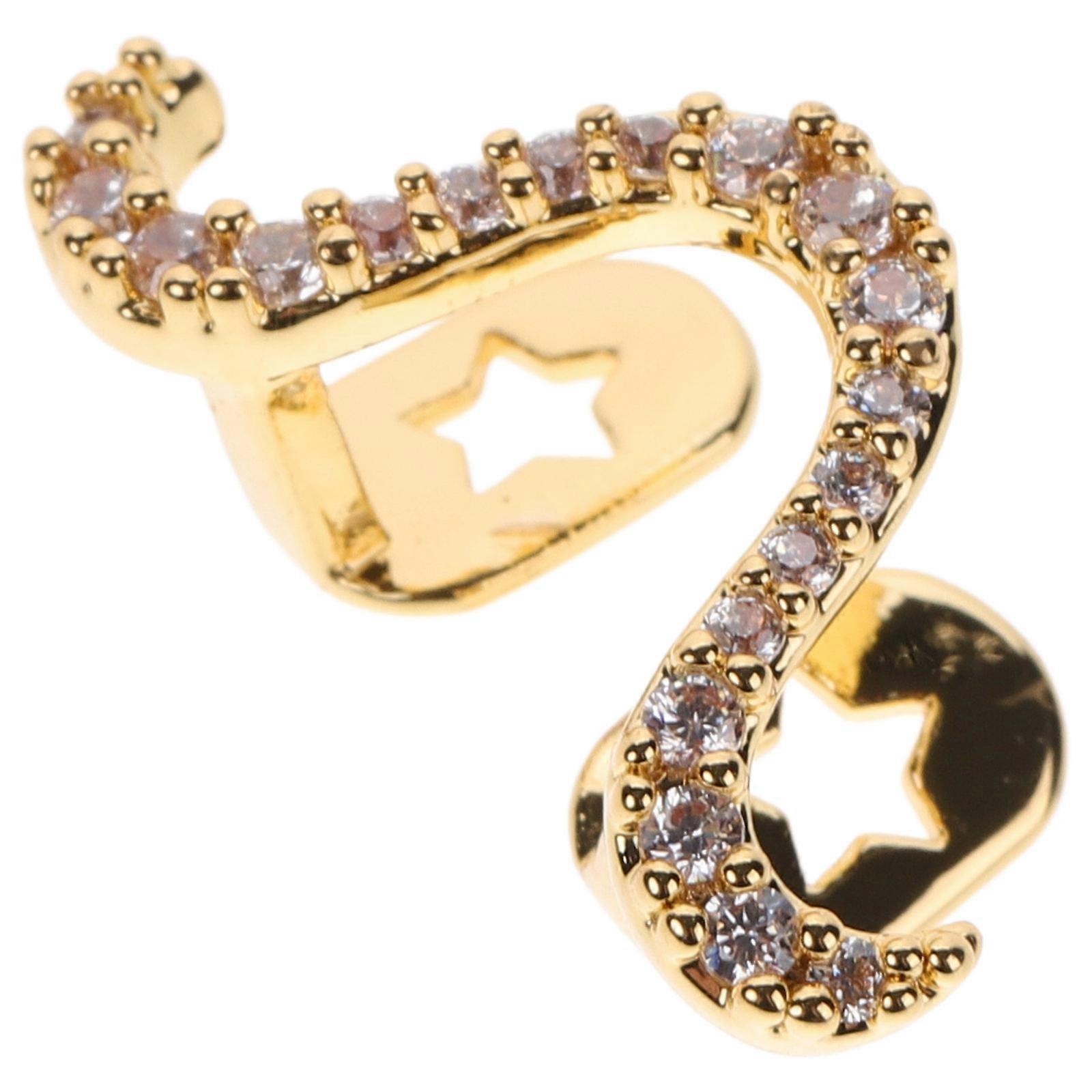 Golden Copper Teeth Gems with Adjustable Size for Tooth Decor and Accessories