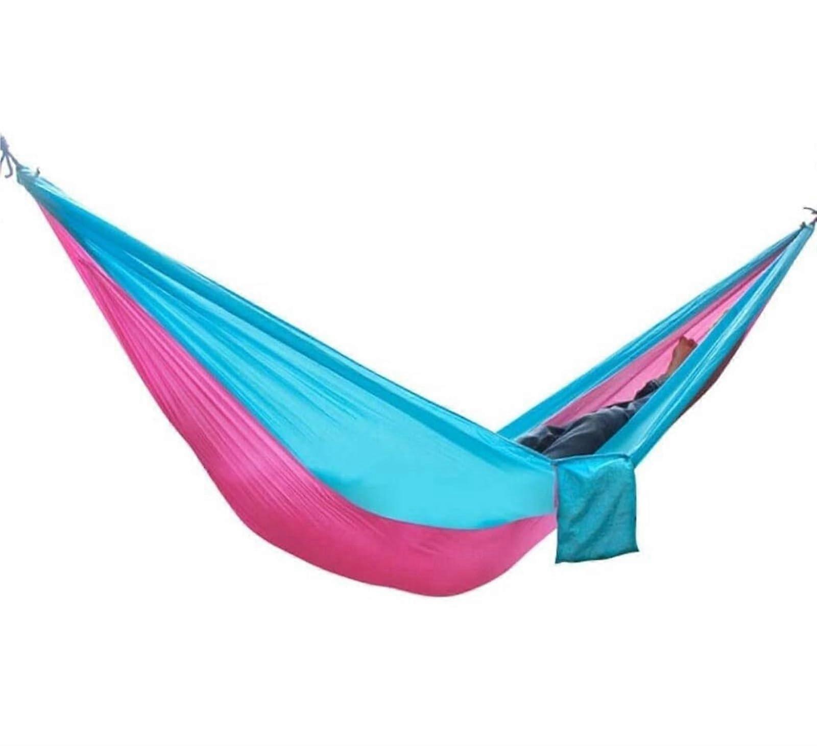 Camping Hammock with Tree Straps, Lightweight Parachute Nylon, Weather Resistant, 220x90cm