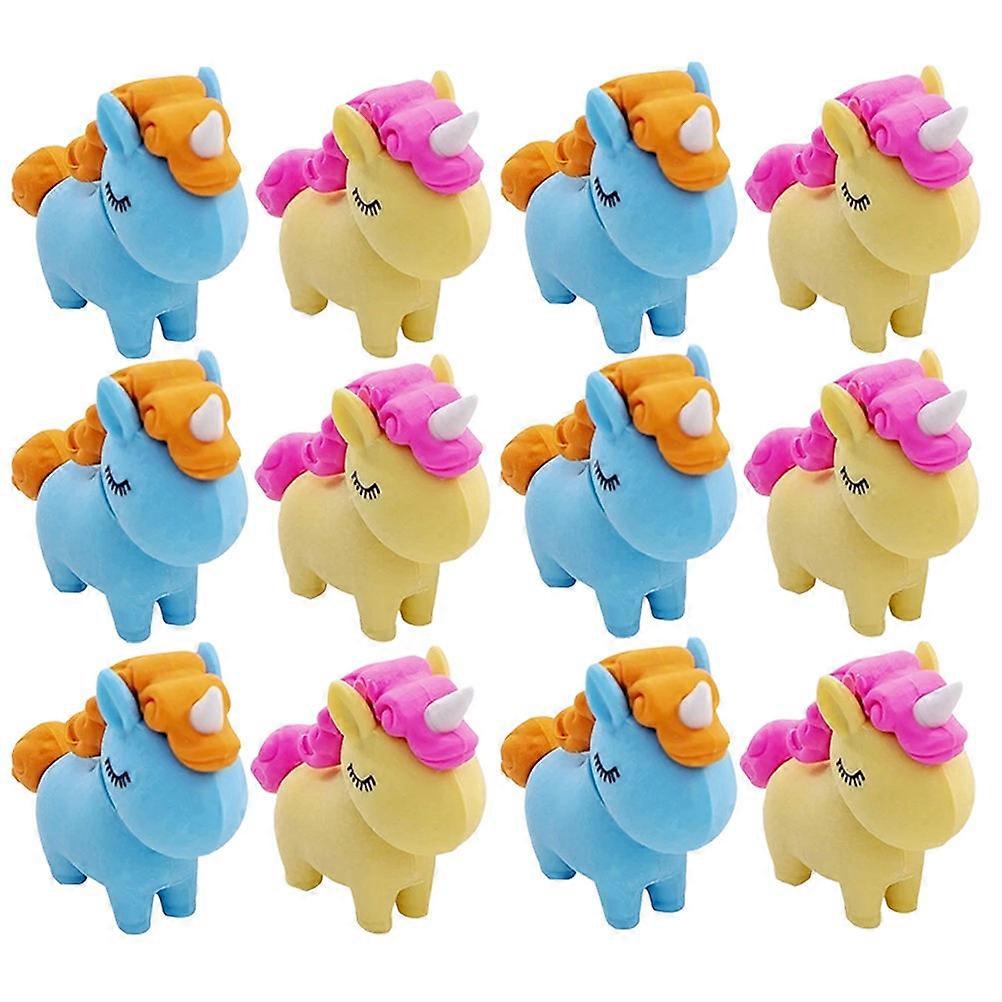 Creative Unicorn Erasers Unicorn School Supplies for School 12Pcs Pack
