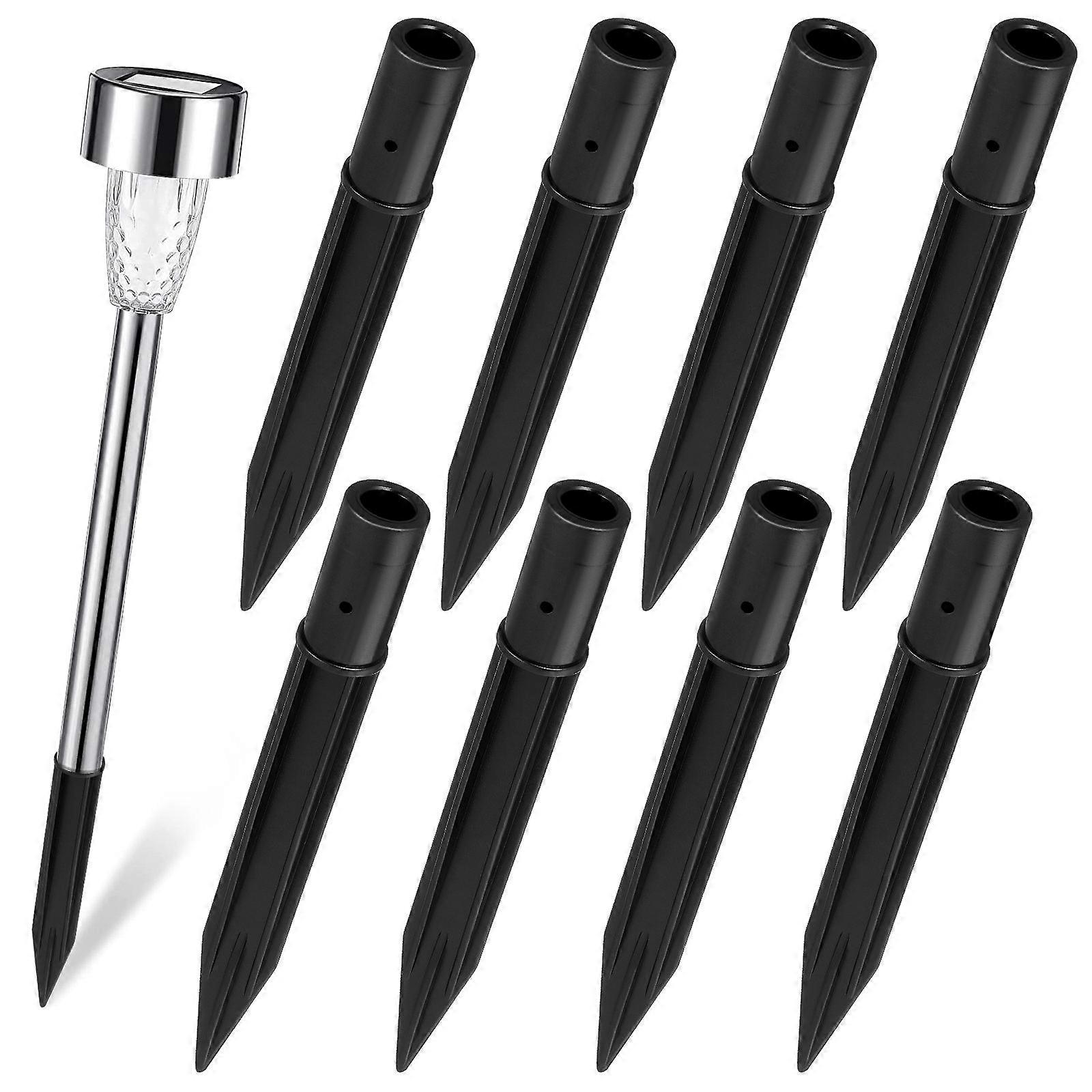 Solar Light Stakes Replacement for Landscape Lights 10Pcs Black Plastic