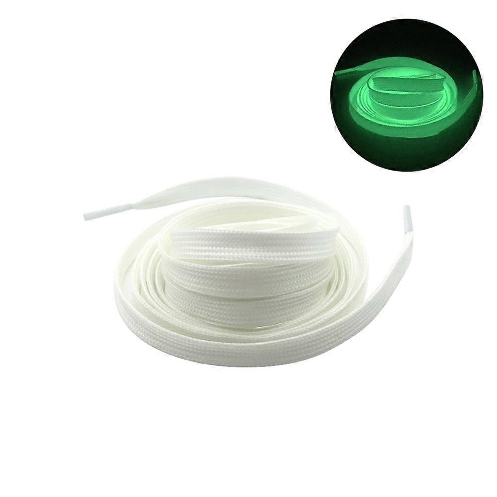 Glow In The Dark String White Luminous Flat For Shoes 1Pair