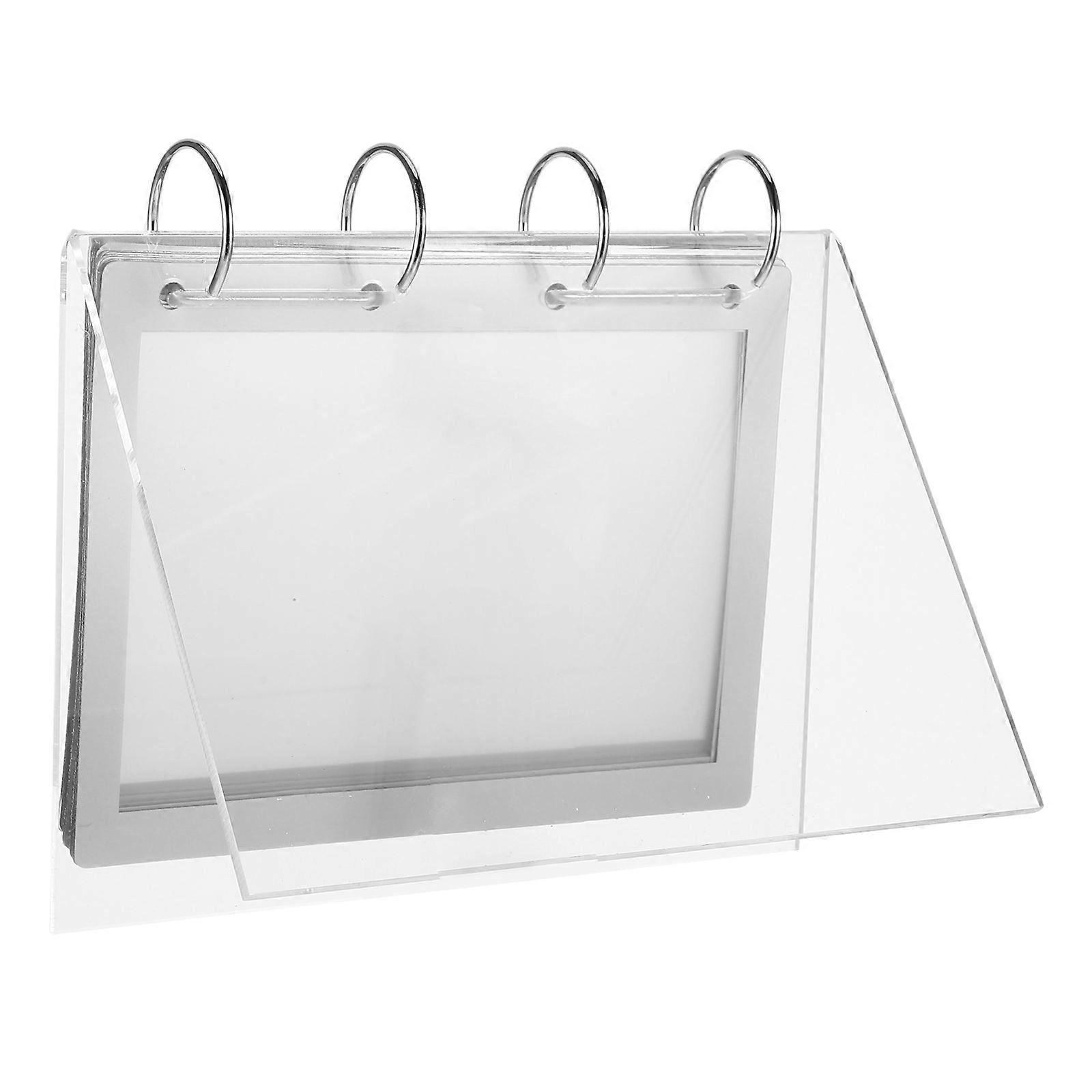Clear Acrylic Menu Holder Flip Display Stand with -Shaped Design