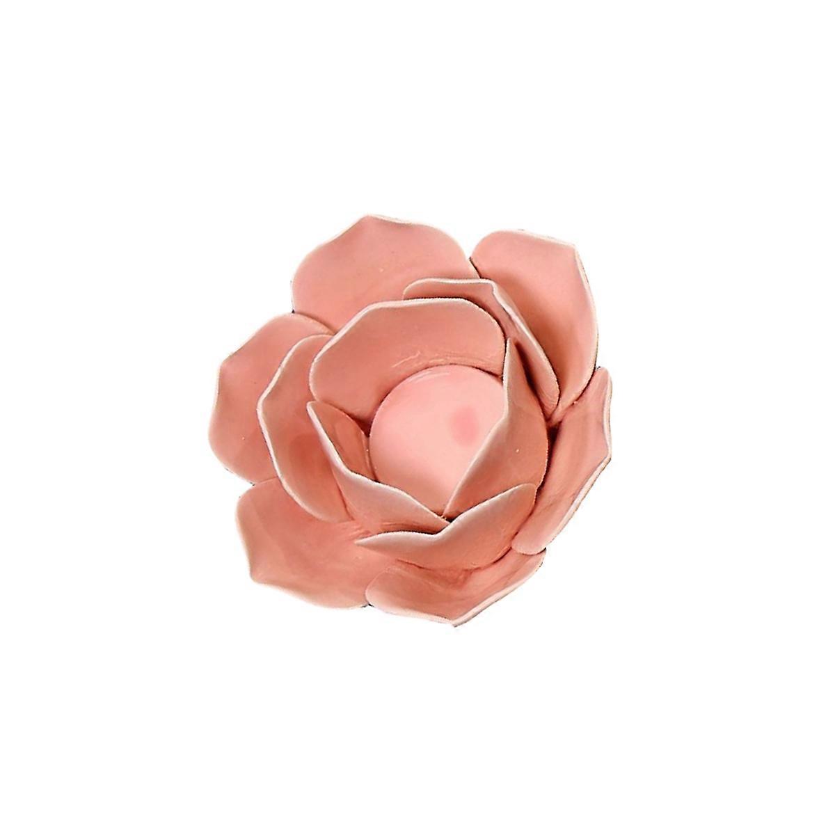 Ceramic Lotus Lights Holder for Pink Candle Table Decoration