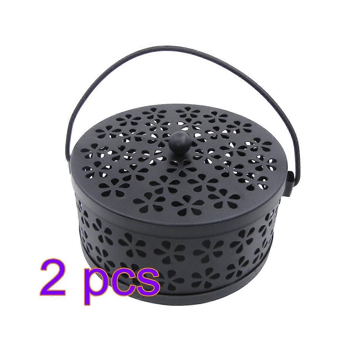 Holder Case with Handle for Fireproof Protection 2Pcs Black