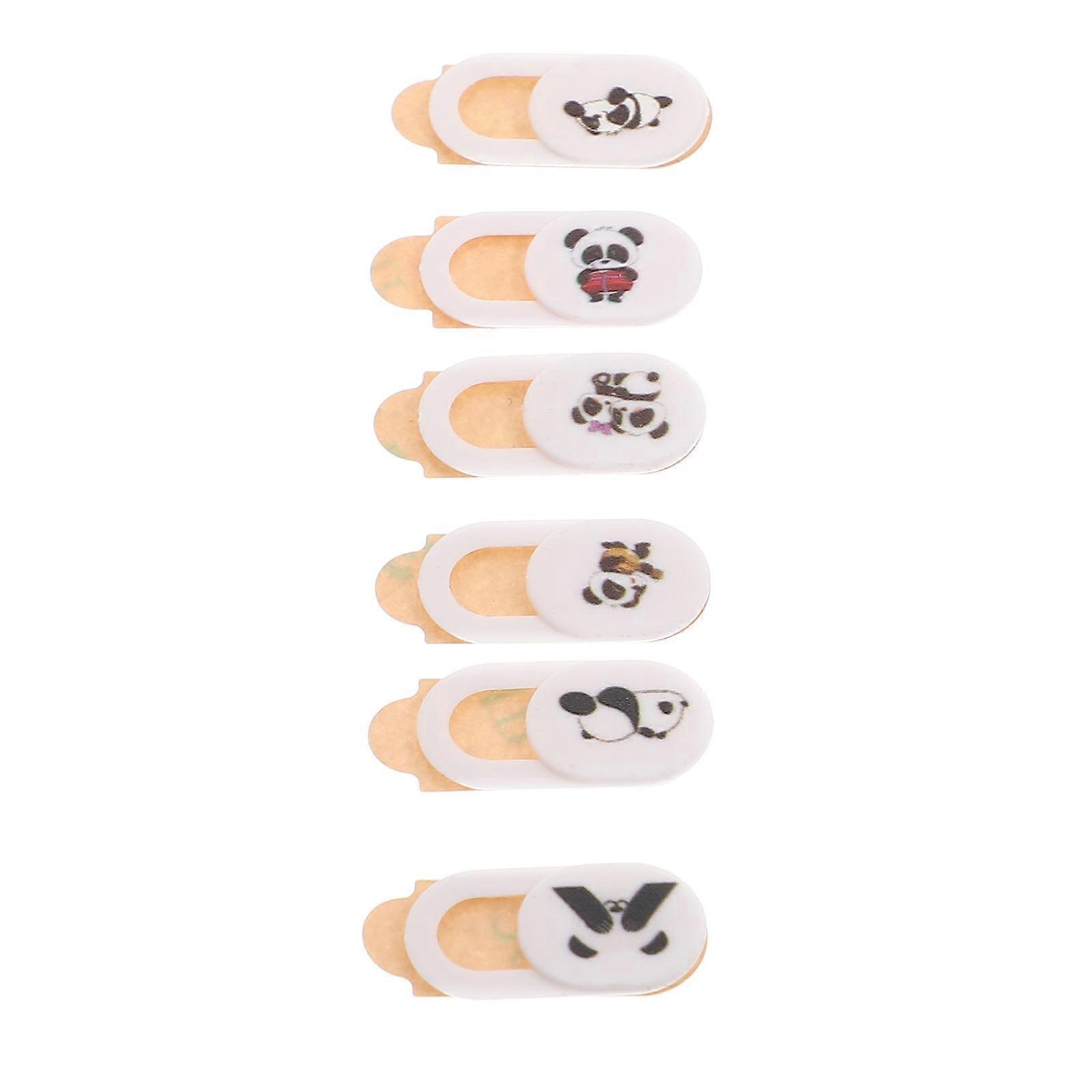 Camera Cover Slide for Phone Protective Use 6Pcs Panda Pattern Webcam Covers