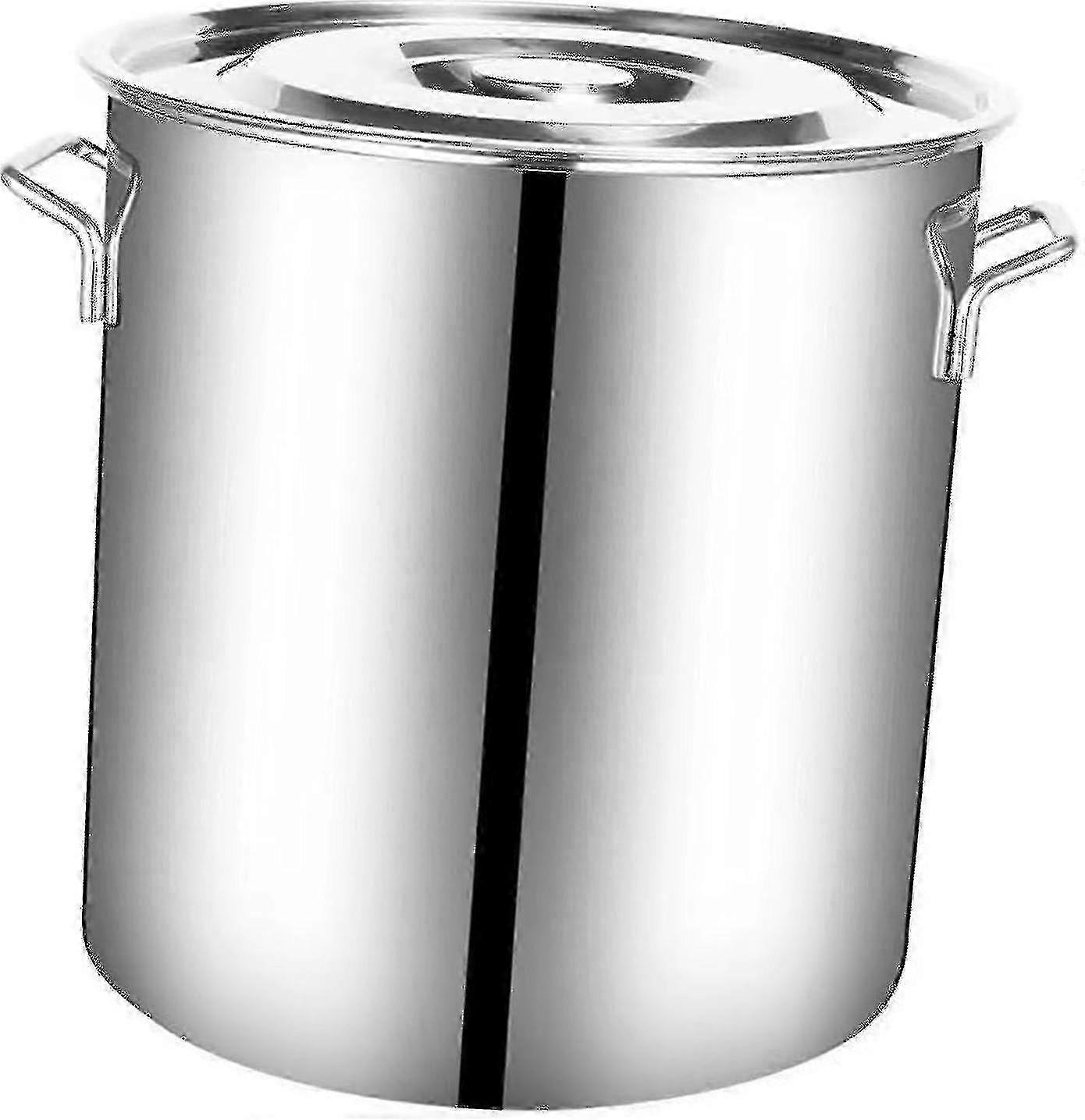 Marmite à soupe 20 l en acier inoxydable avec couvercle - Qualité professionnelle pour la restauration, idéale pour les ragoûts et les bouillons (26 pouces).