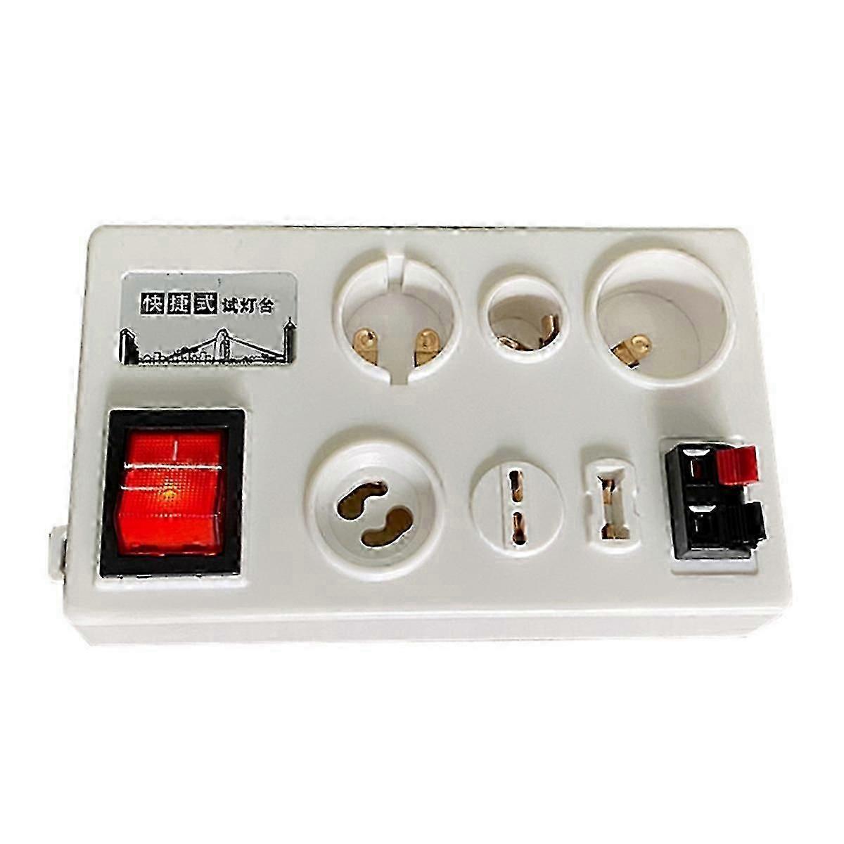 12-Port Multi-Interface LED Bulb Tester for E27 B22 E14 B Sockets, Universal LCD Display Lamp Holder Edition 1229