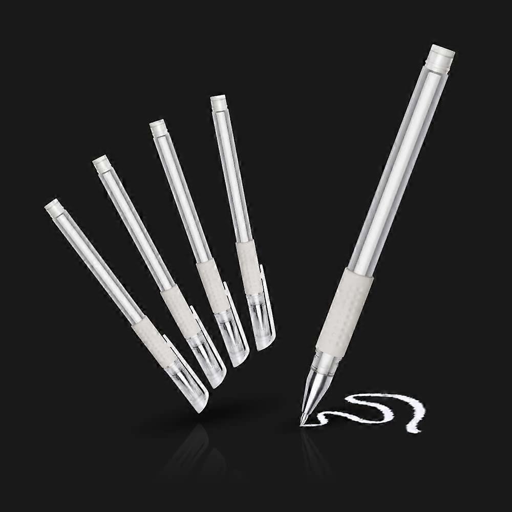 5pcs White Microblading Marker Pen Waterproof Sweatproof Permanent Makeup Mapping Eyebrow Tool