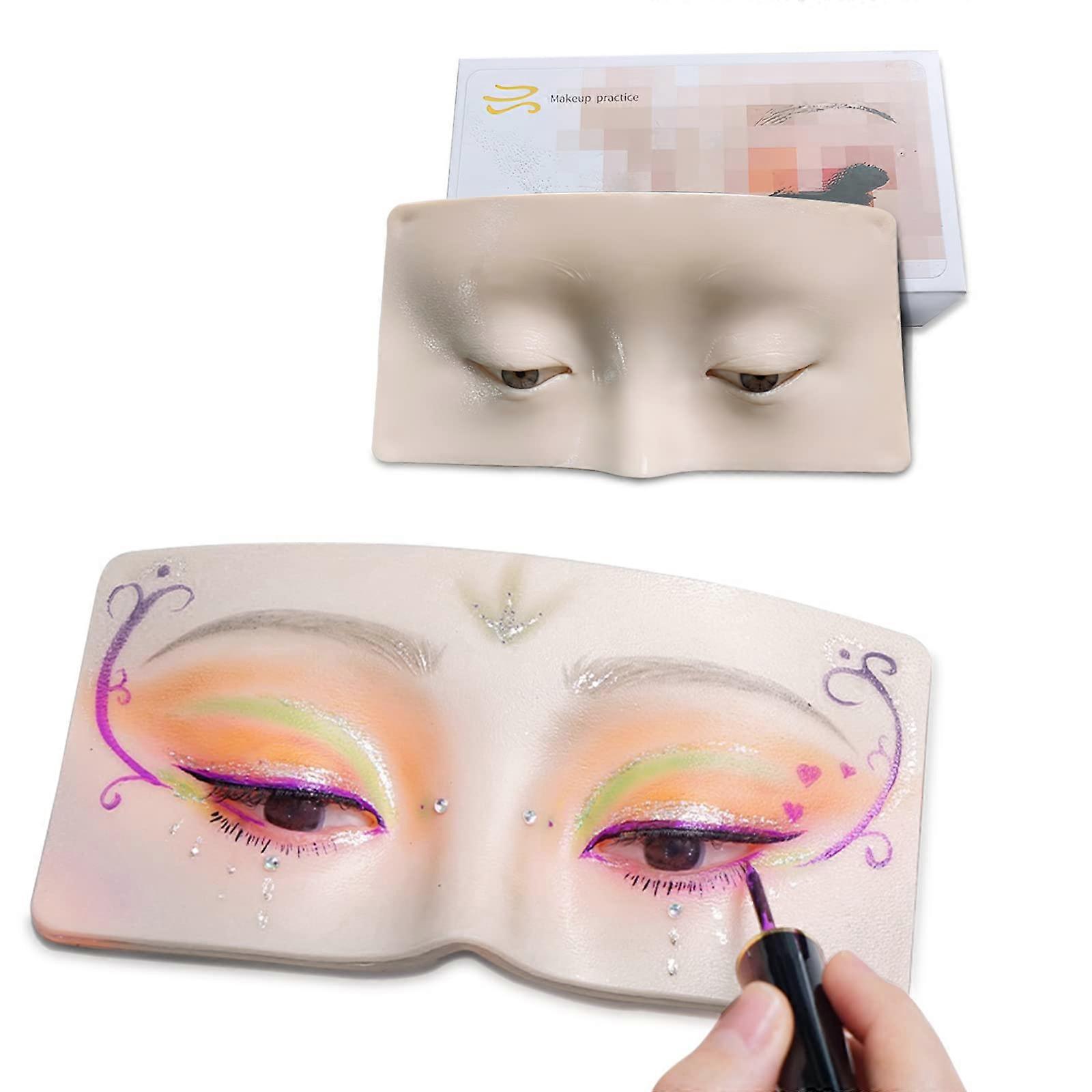 Makeup Practice Face with Realistic Skin Texture Silicone Mannequin Head for Beginners Fair Complexion