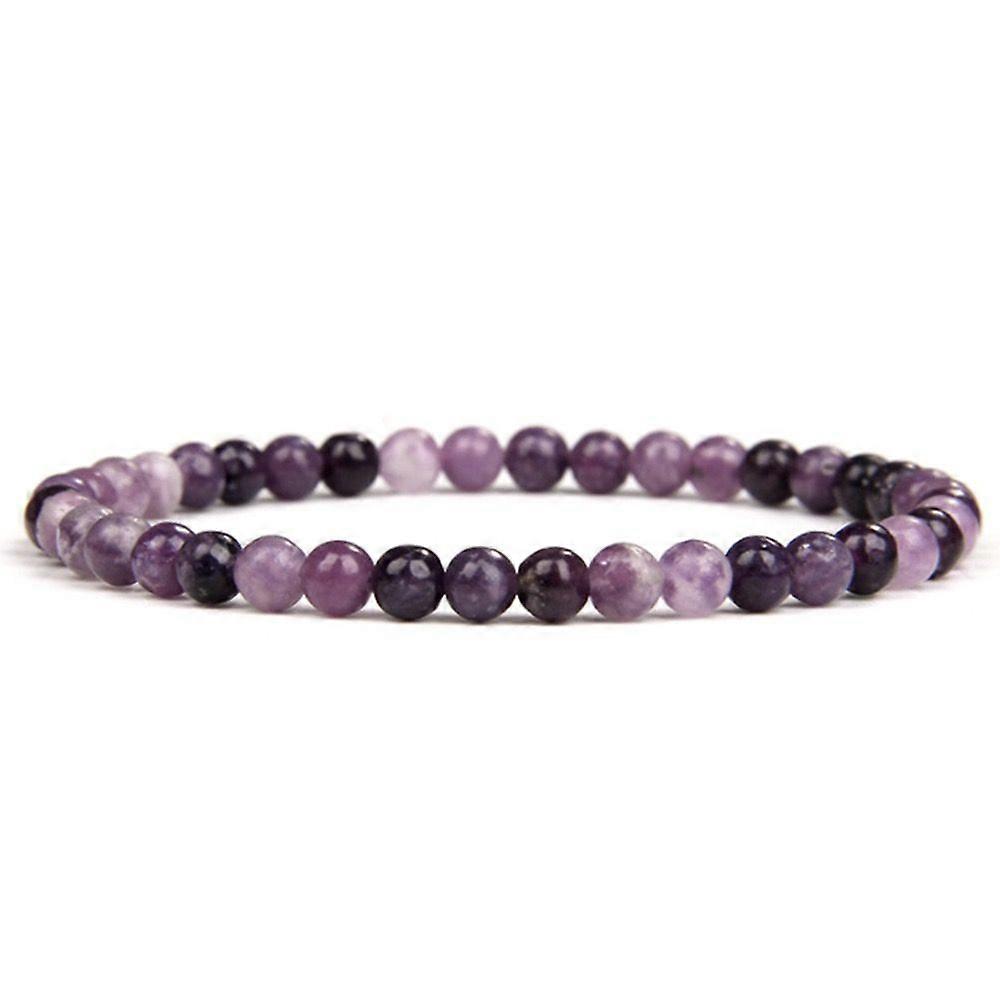 4MM Natural Lepidolite Stretch Bracelets