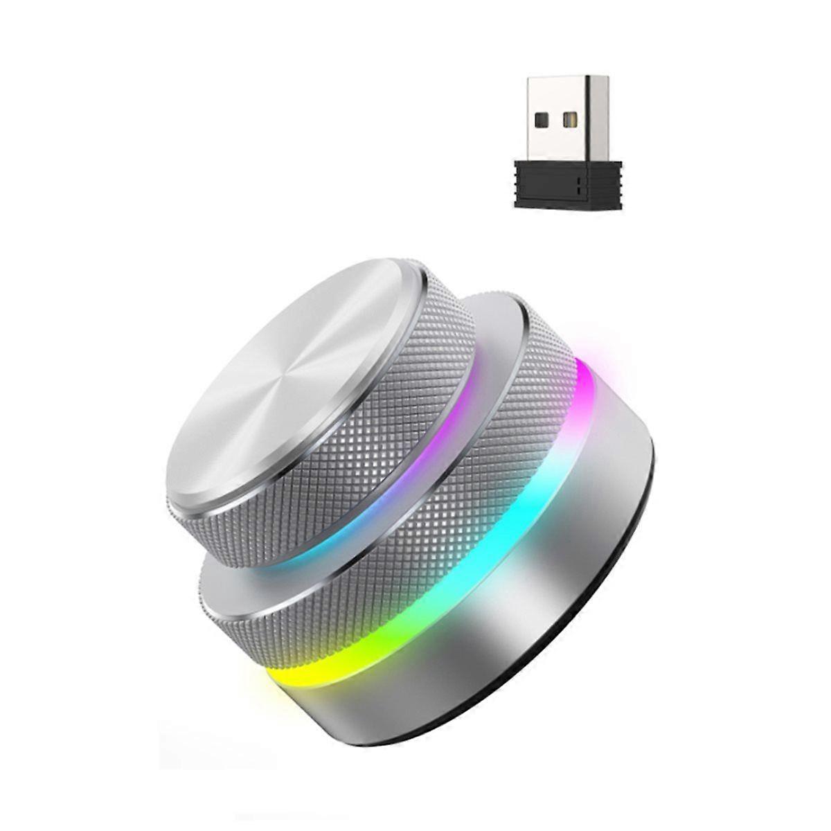 Three-Mode Dual Knob Keyboard with RGB Lights Reverse Direction Knob Single-Button Bluetooth Volume