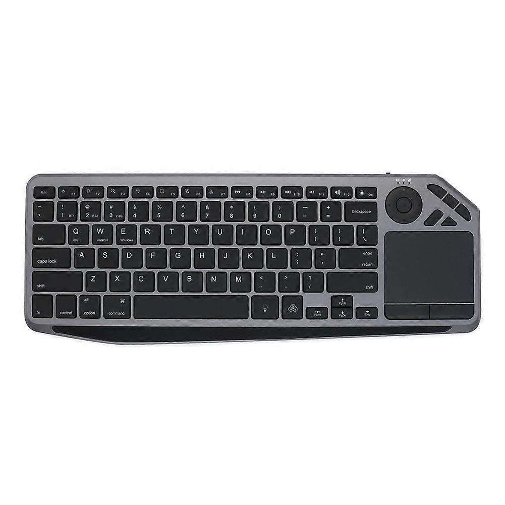 Bluetooth Keyboard with Touchpad, Dual Mode Wireless, 7Color Backlit, Rechargeable for Smart TV
