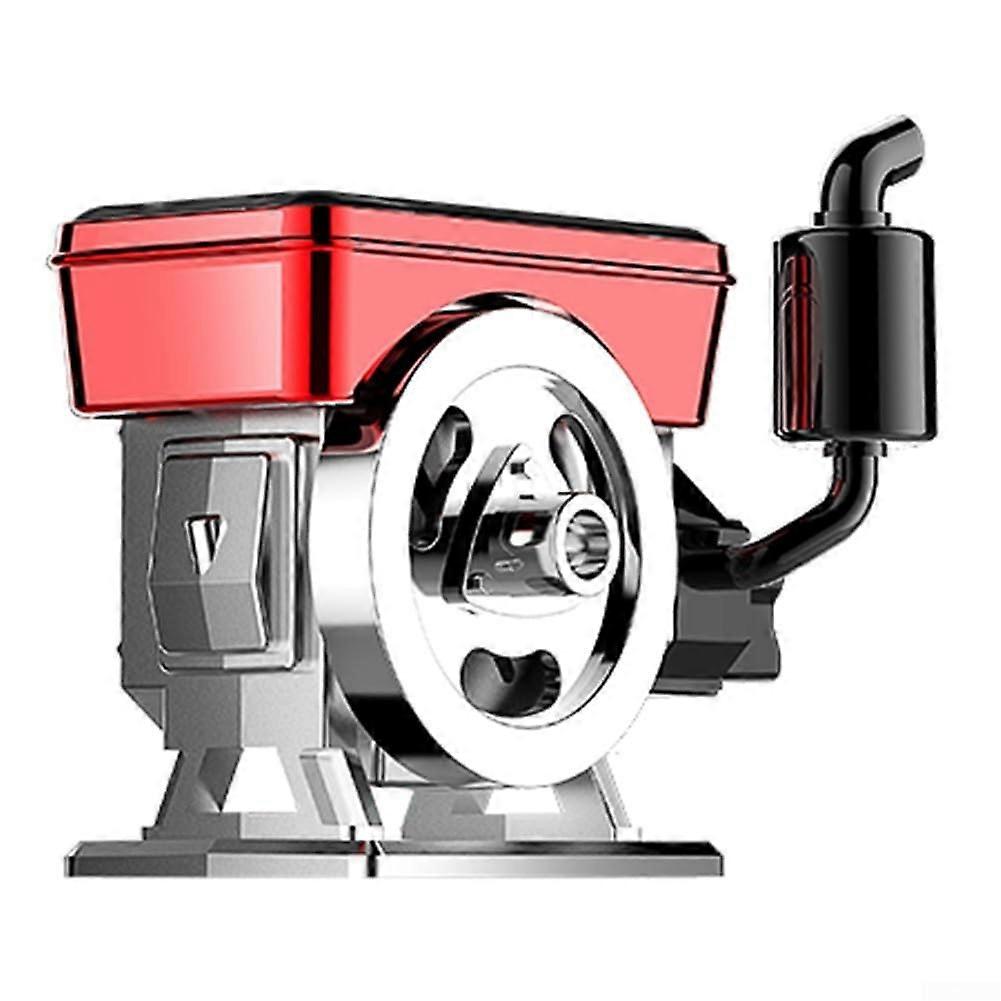 Solar Powered Car Air Freshener Diffuser with Rotating Engine Design for Dashboard Osmanthus Silver Red