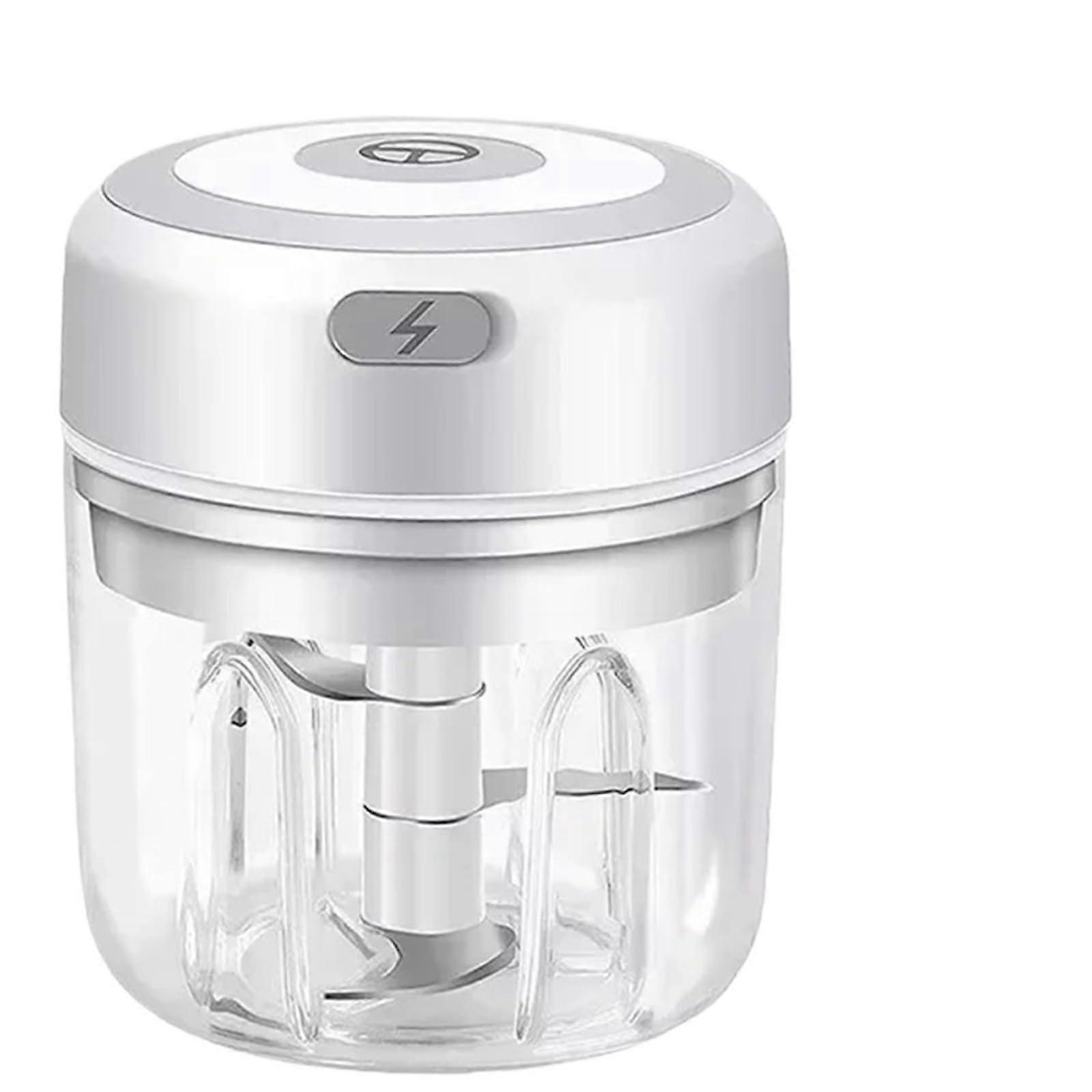Electric Garlic Chopper Wireless Mini Food Processor for Fast Garlic Crushing and MultiIngredient Grinding White