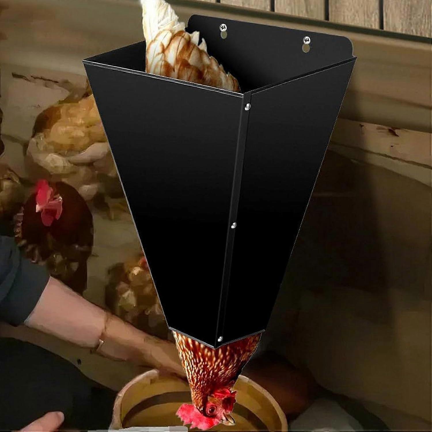 Stainless Steel Poultry Killing Cone with Secure Flat Back Design, Large Chicken and Duck Processing